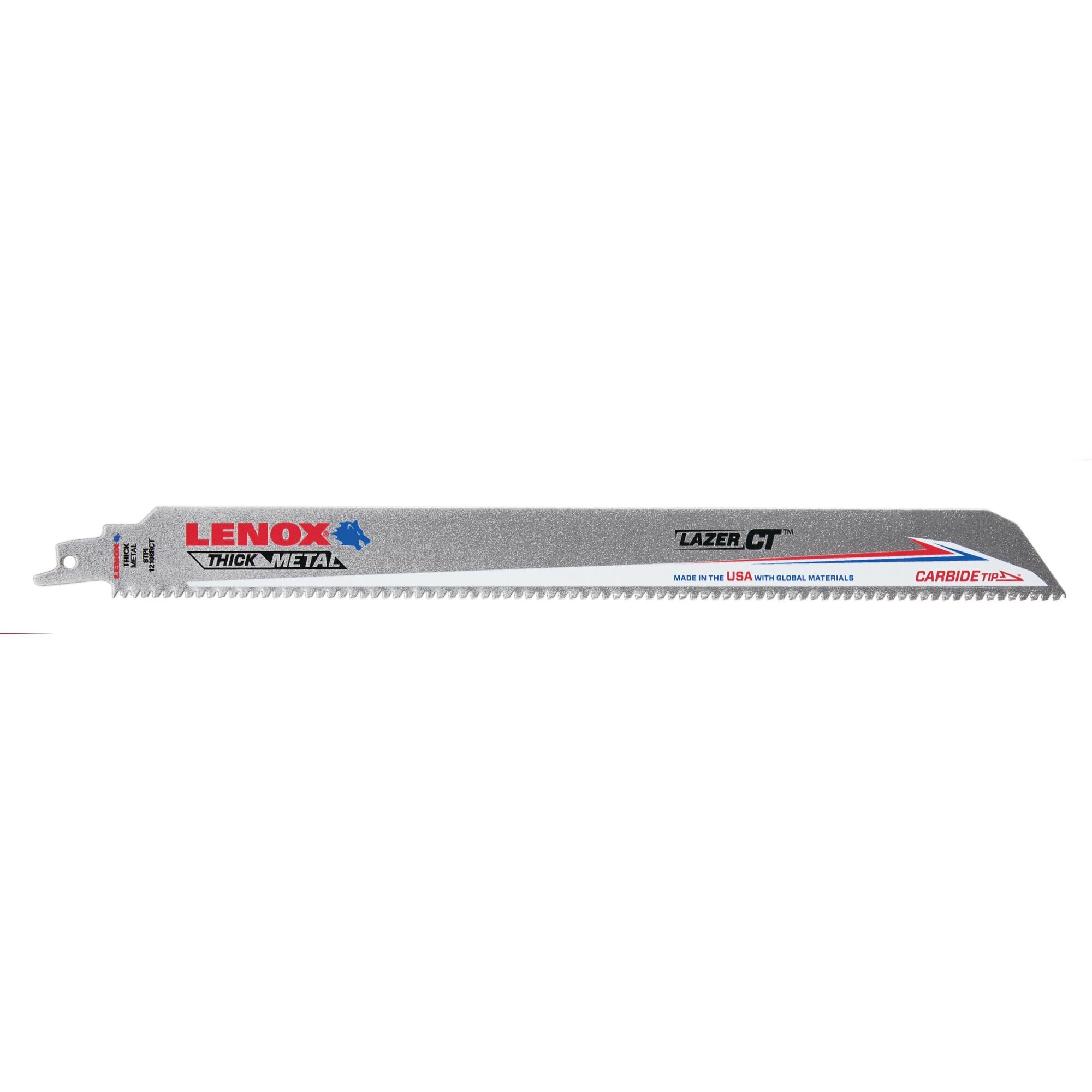LENOX Lazer CT Carbide tooth 12-in 8 TPI Metal cutting Reciprocating Saw Blade - Image 1