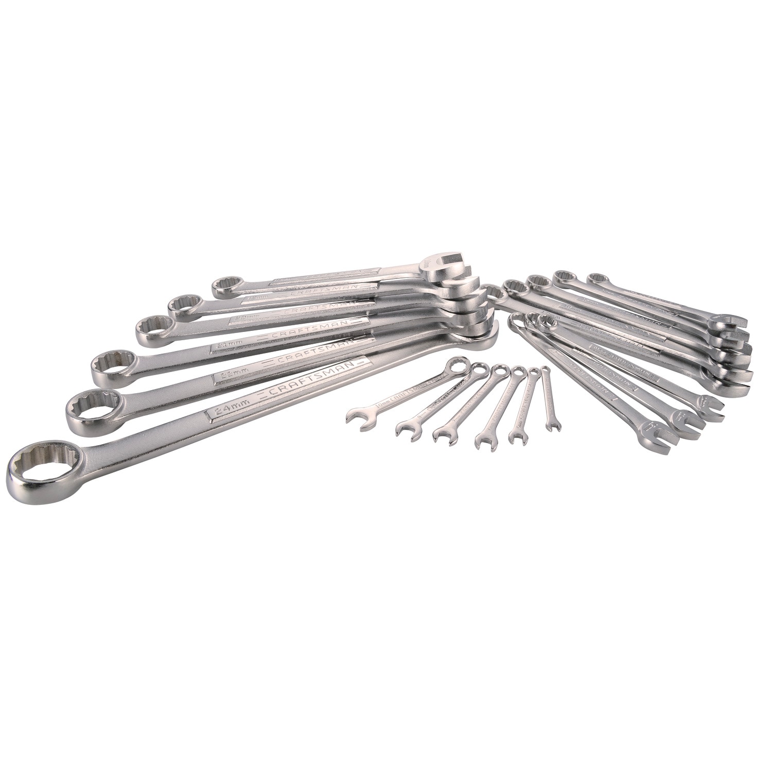 CRAFTSMAN 20 -Piece Set 12-point Metric Standard Combination Wrench (no case) - Image 1