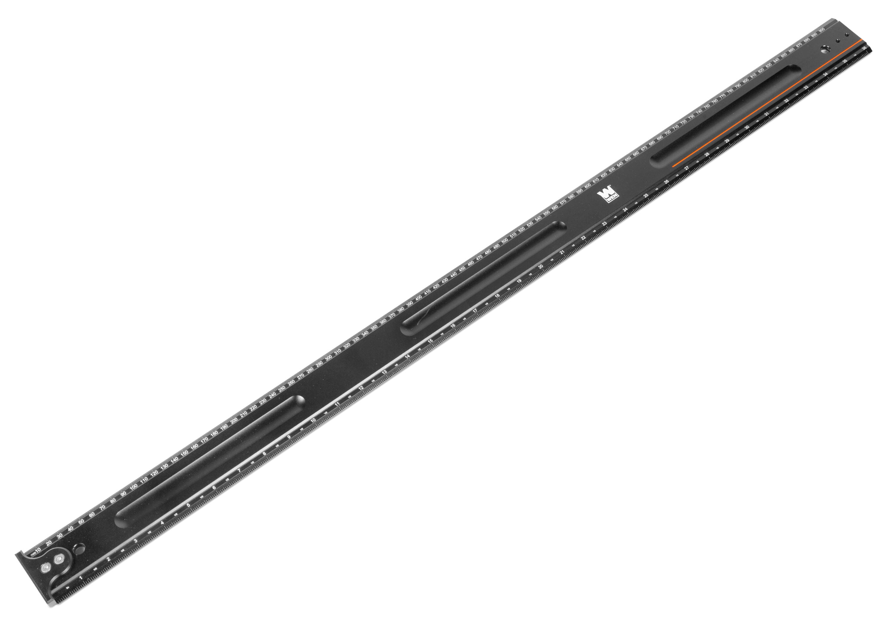 Wen 36-Inch Measuring Ruler with Hook Stop (ME836R) - Image 1