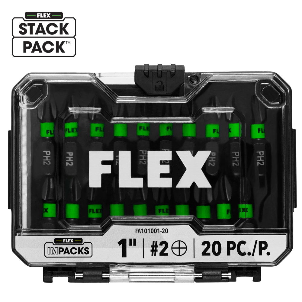FLEX IMPACKS 1 Inch PH2 Impact Driver Bit Set, 20 Pieces - Image 1