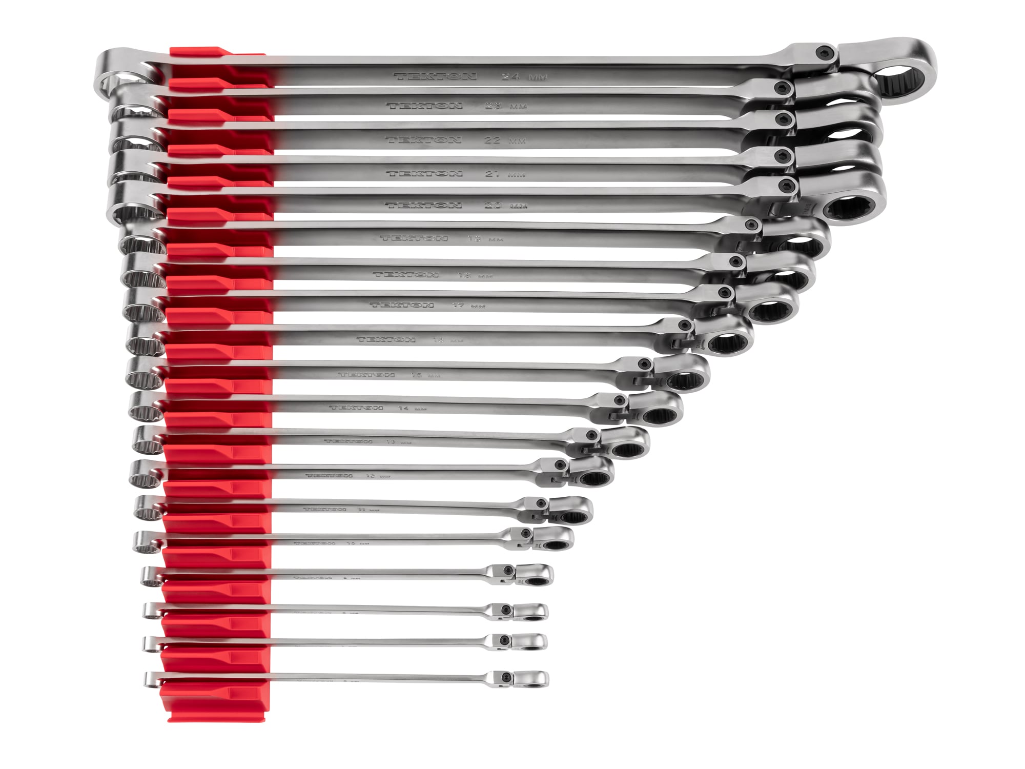 TEKTON 19 -Piece Set Metric Flexible Head Ratchet Wrench - Image 1