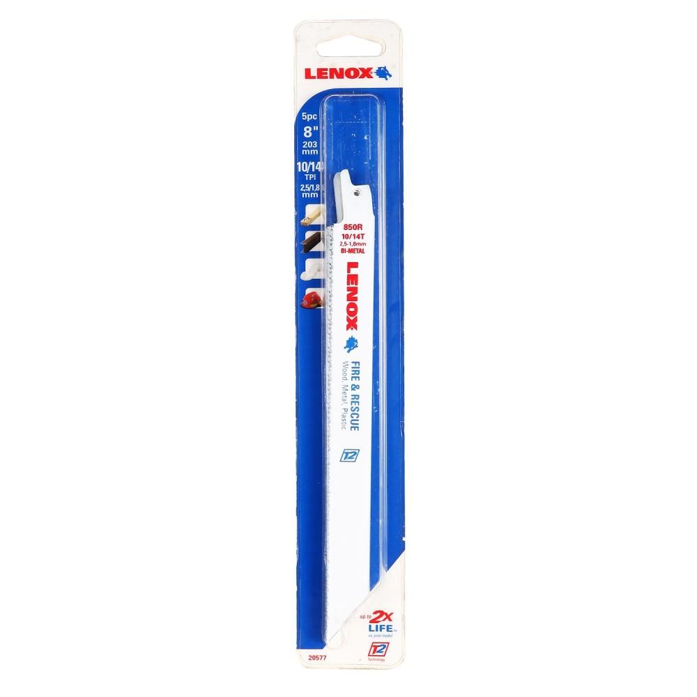 LENOX Power Blast Bi-metal 8-in 10/14 TPI Wood/Metal cutting Demolition Reciprocating Saw Blade 5 -Pack - Image 1