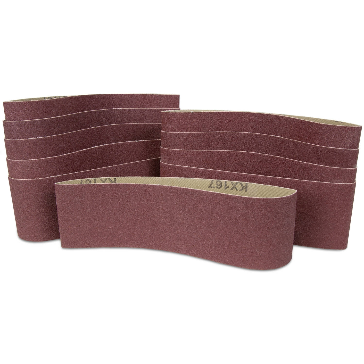 WEN 120-Grit 3" x 18" Sanding Belt Sandpaper, 10pk - Image 1