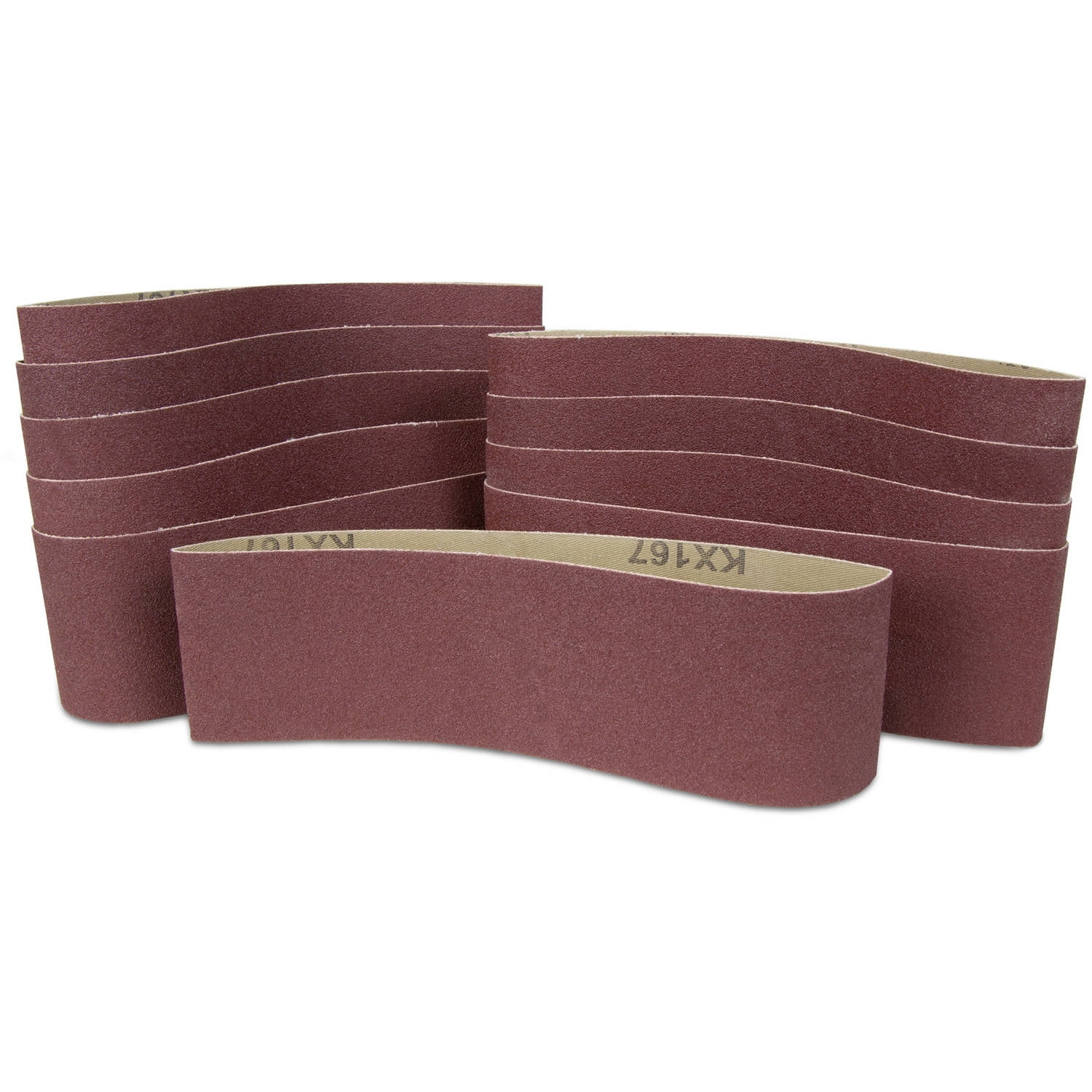 WEN 80-Grit 3" x 18" Sanding Belt Sandpaper, 10pk - Image 1