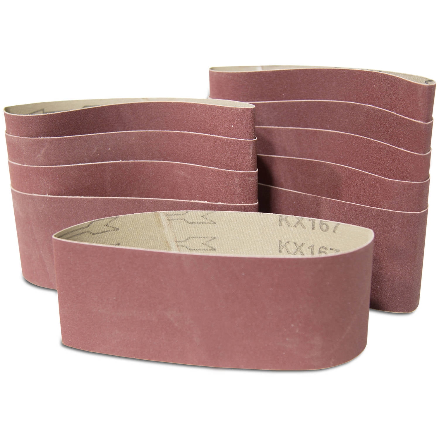 WEN 60-Grit 3" x 21" Sanding Belt Sandpaper, 10pk - Image 1