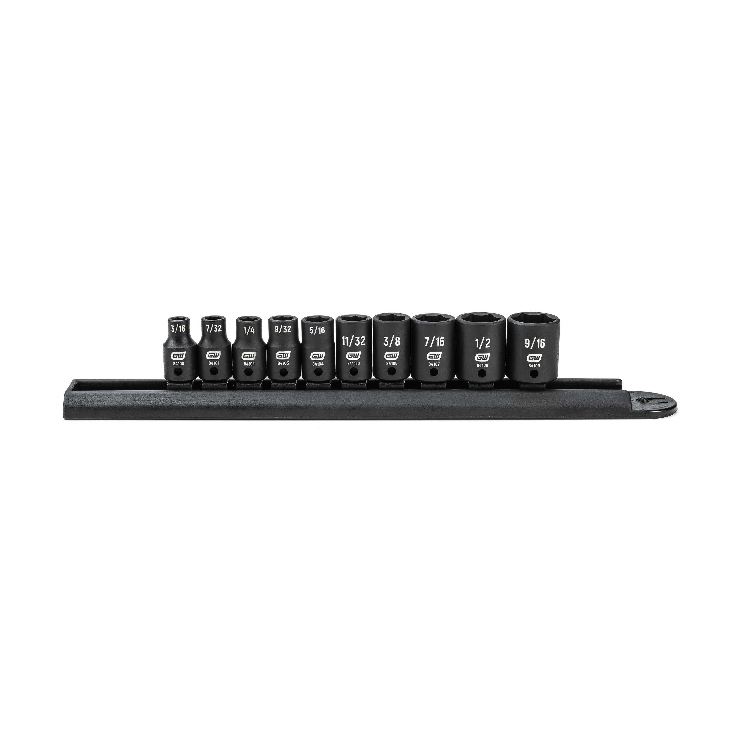 GEARWRENCH 10 -Piece Standard (SAE) 1/4-in Drive Set 6-point Impact Socket Set - Image 1