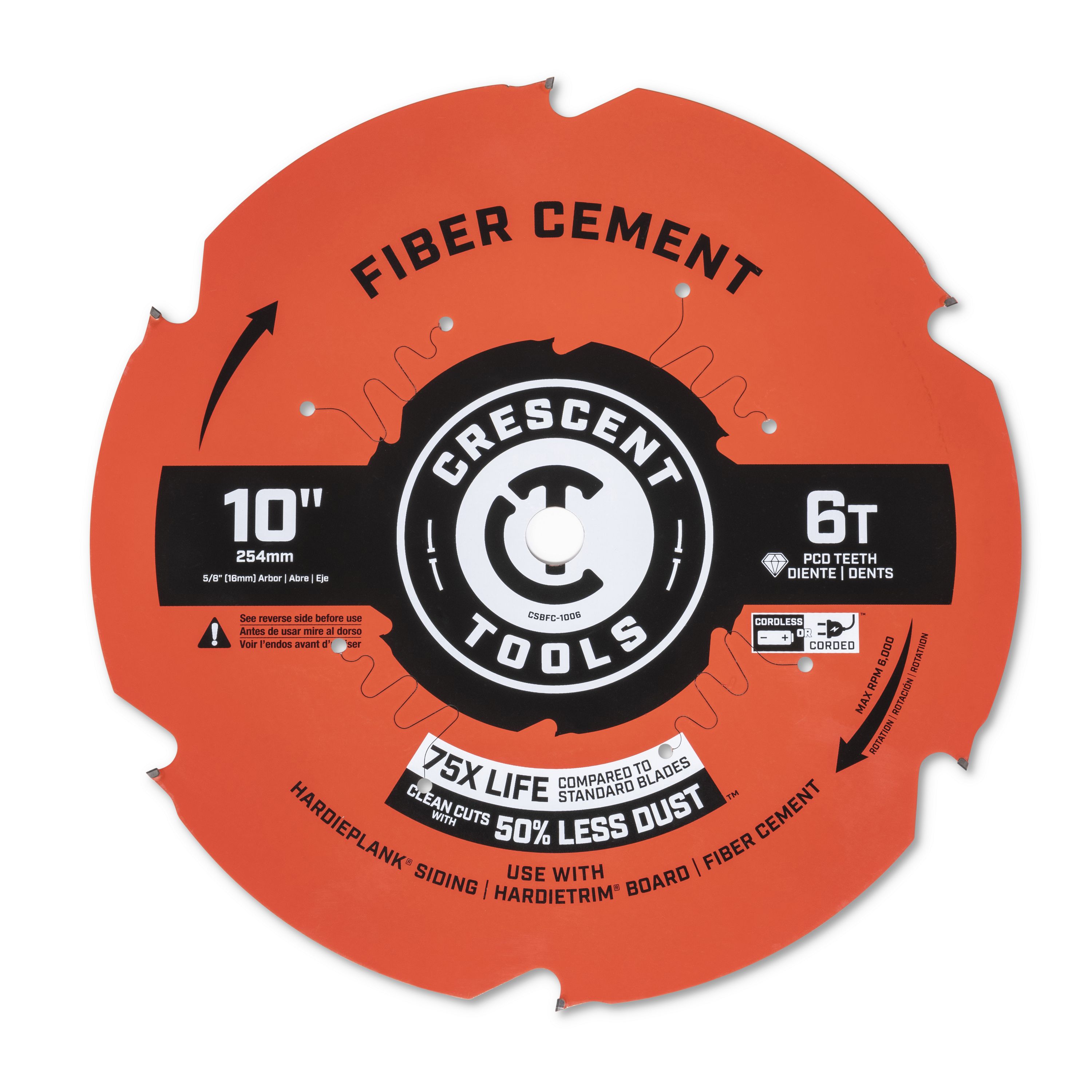 Crescent 10-in 6 -Tooth Diamond Circular saw blade Individual - Image 1