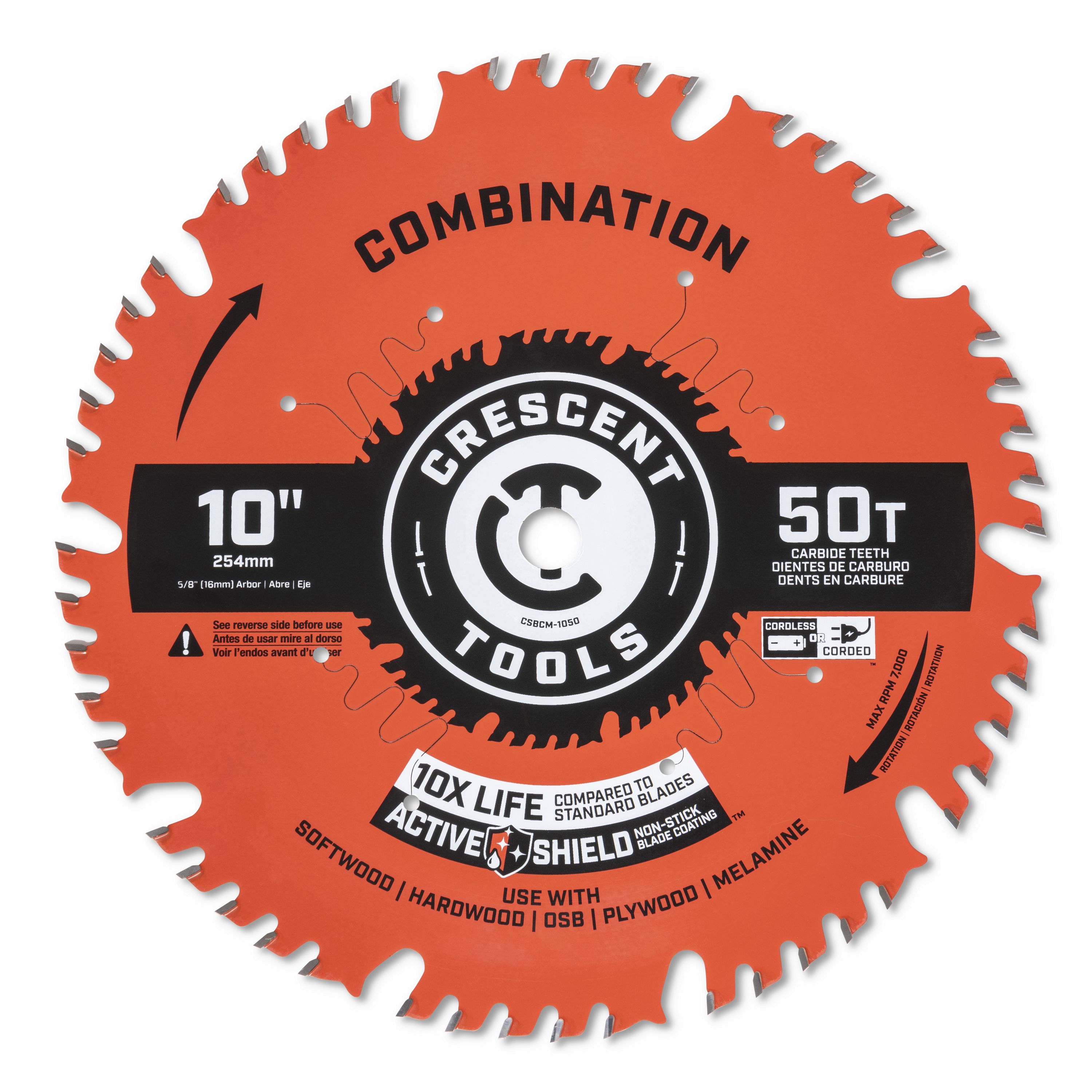 Crescent Combination 10-in 50 -Tooth Fine Finish Carbide Circular saw blade Individual - Image 1