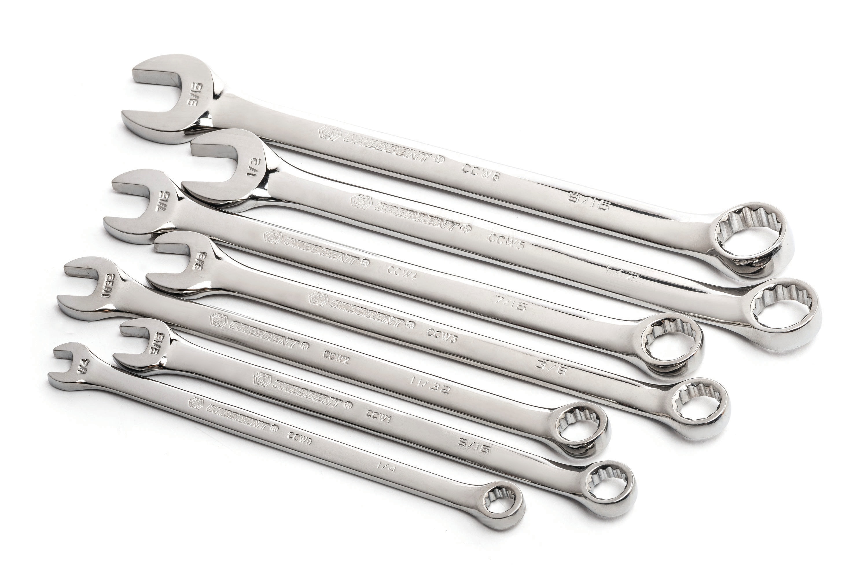 Crescent 7 -Piece Set 12-point Standard (SAE) Standard Combination Wrench Includes Soft Case - Image 1