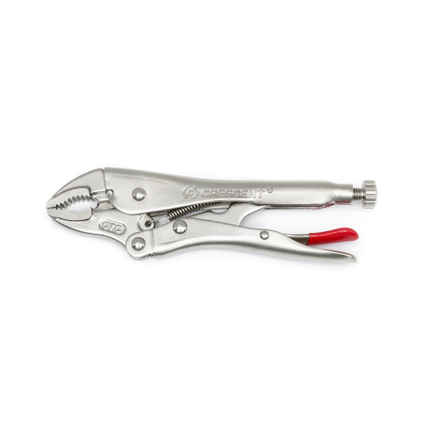 Crescent Curved Jaw Locking Pliers with Wire Cutter - Home DIY & Professional Mechanic Hand Tool for Nuts & Bolts, Cables, Wires - 7" - C7CVN - Image 1