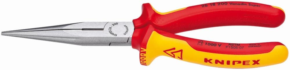Knipex Long Nose Pliers 200 mm 1000V Insulated - Image 1