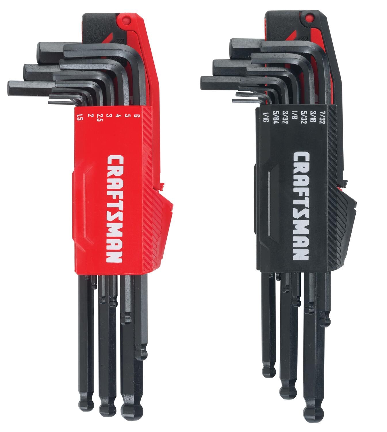 CRAFTSMAN Assorted T-Handle Metric and standard (SAE) 20 -Pieces Ball End Hex key set - Image 1