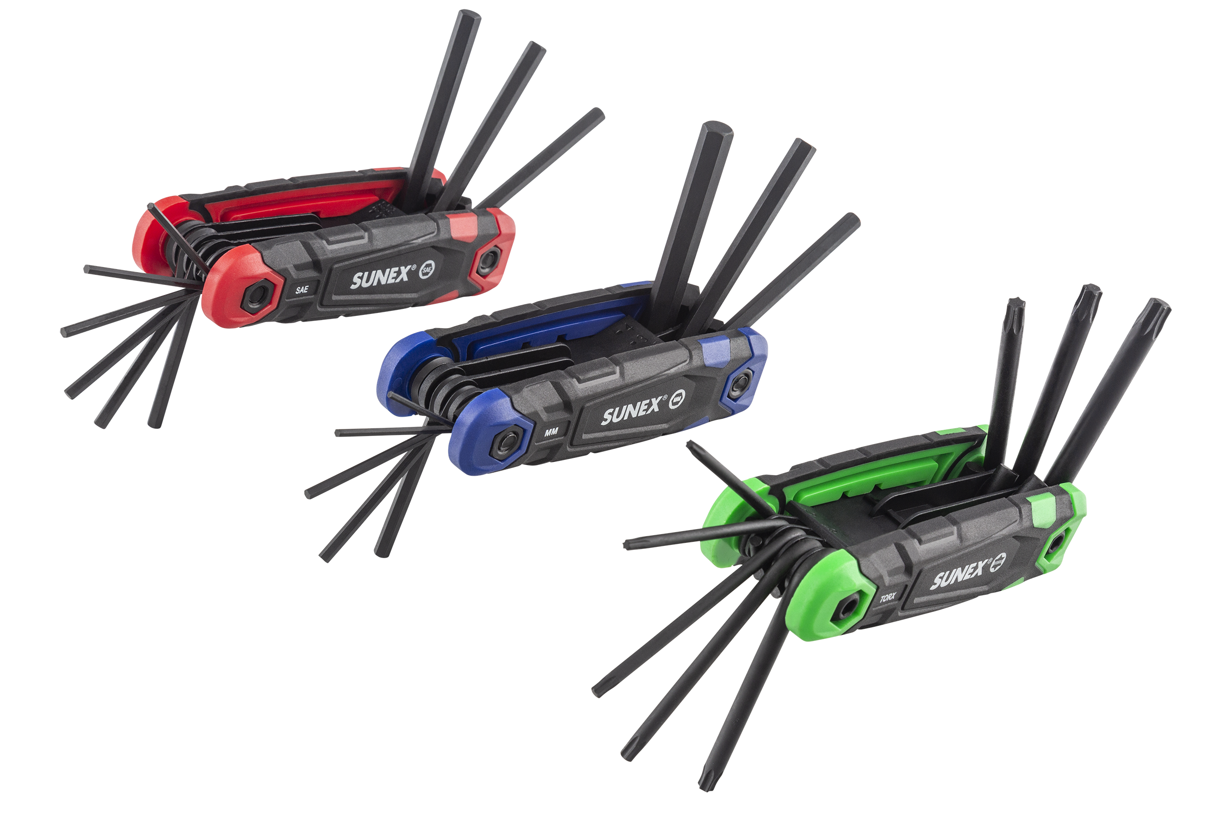 SUNEX TOOLS Assorted Metric and standard (SAE) 25 -Pieces Hex/Torx key set - Image 1