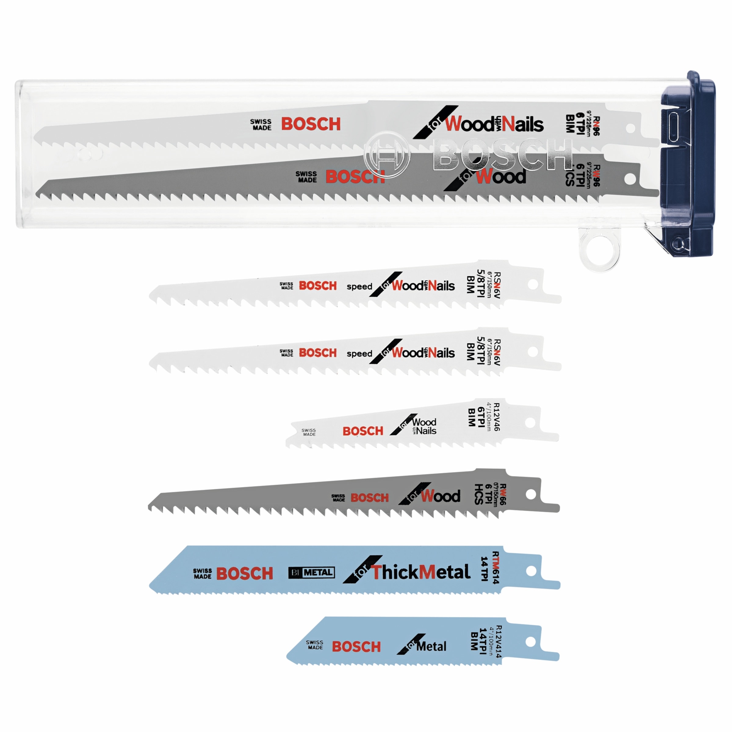 Bosch Bi-metal Wood/Metal cutting Demolition Reciprocating Saw Blade Set 8 -Pack - Image 1