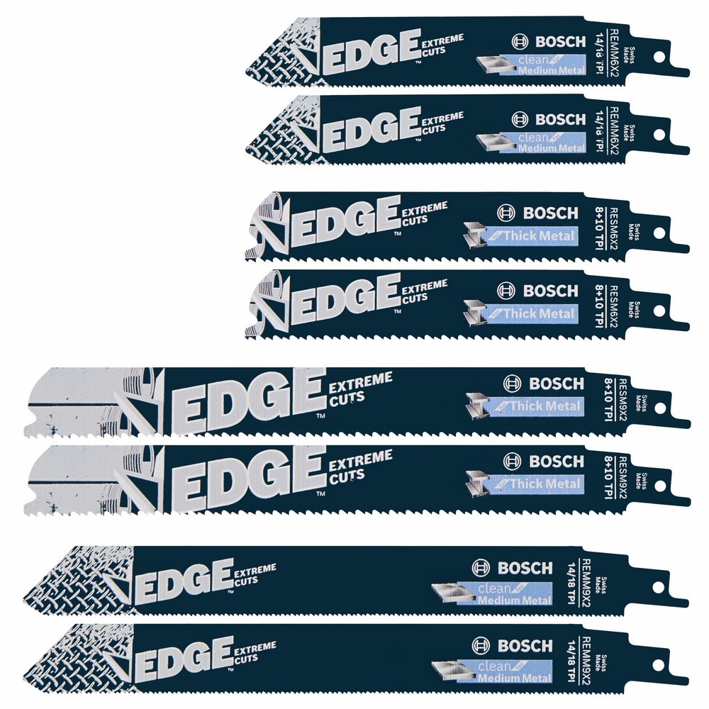 Bosch Edge Bi-metal Metal cutting Reciprocating Saw Blade Set 8 -Pack - Image 1