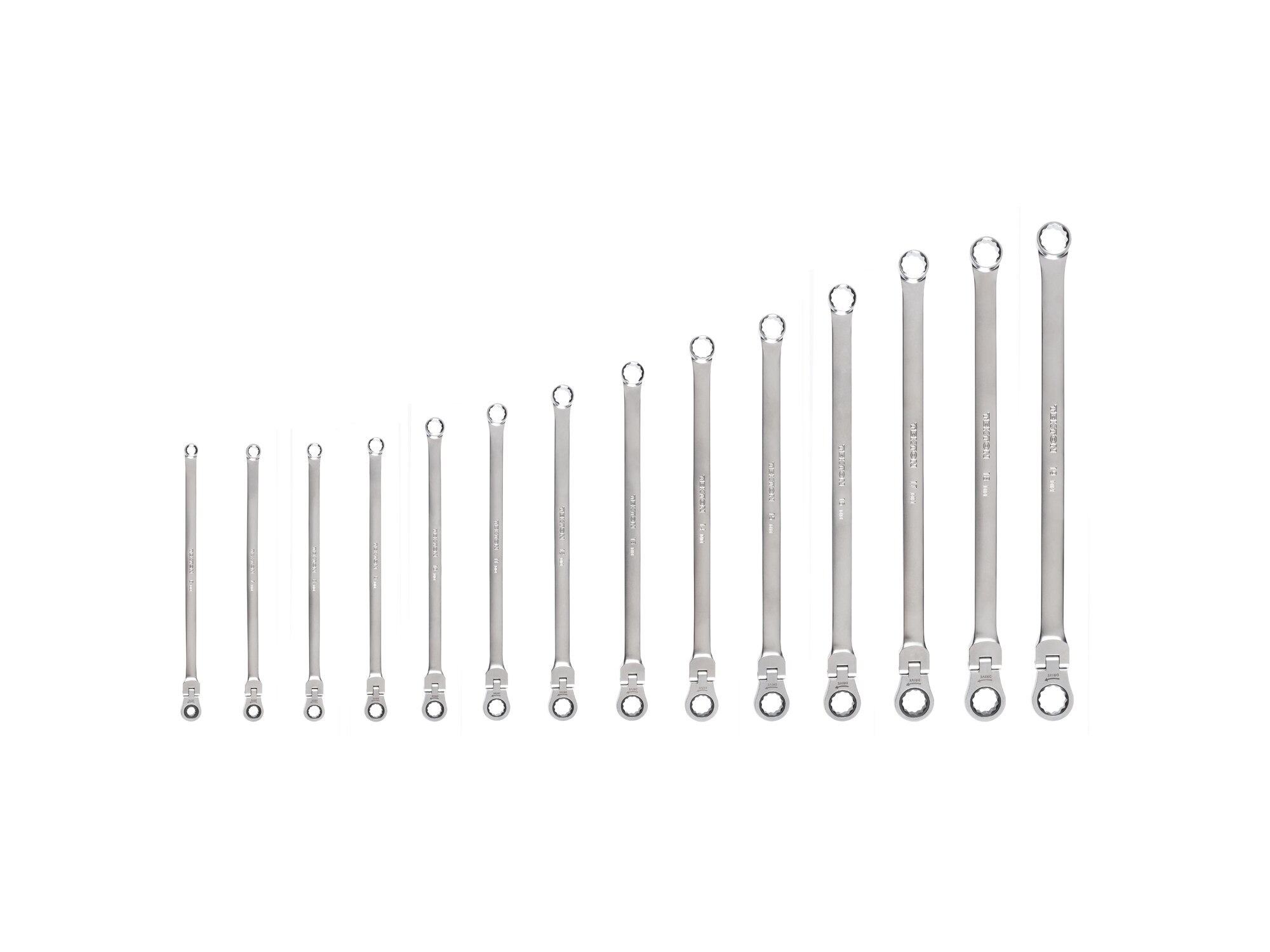TEKTON 14 -Piece Set Metric Flexible Head Ratchet Wrench - Image 1