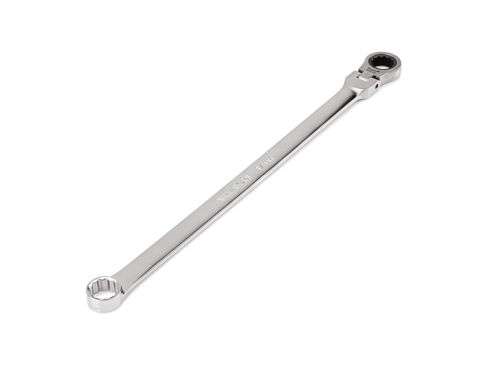 TEKTON 17mm Metric Flexible Head Ratchet Wrench - Image 1