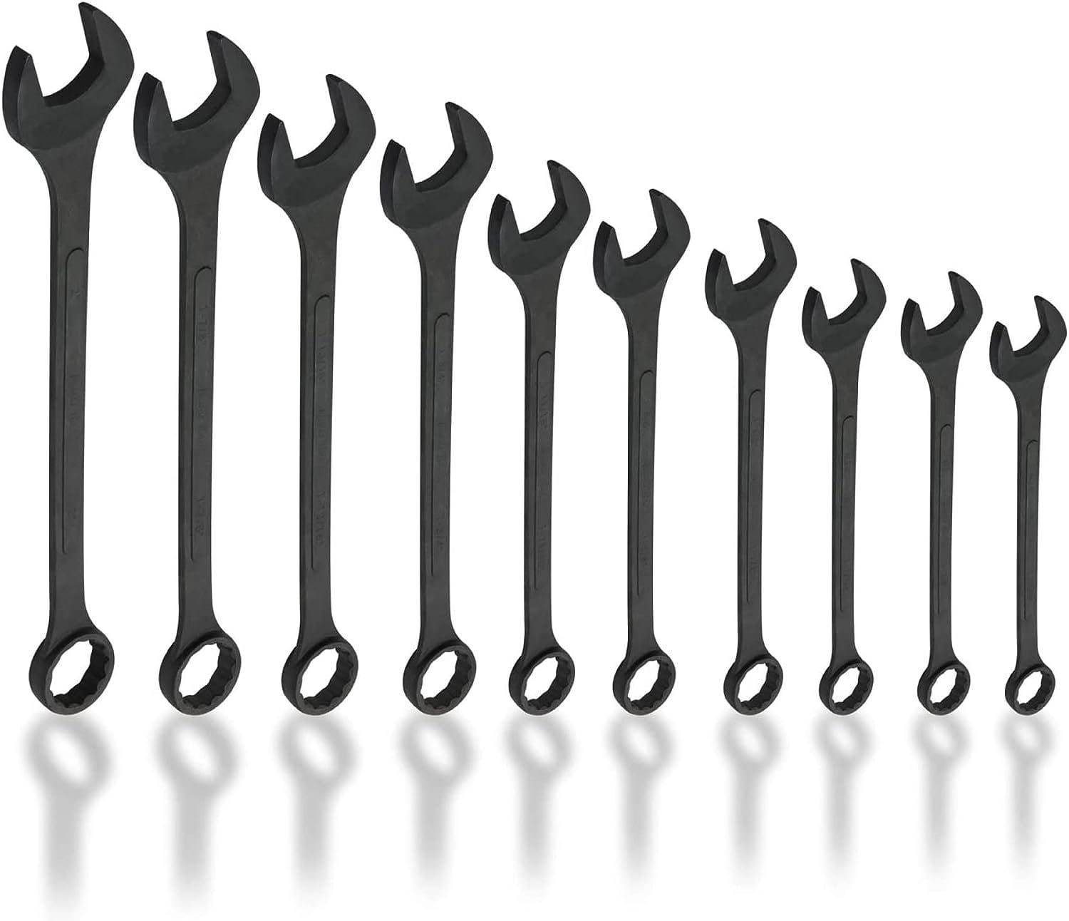NEIKO 10 -Piece Set 12-point Standard (SAE) Standard Combination Wrench Includes Soft Case - Image 1