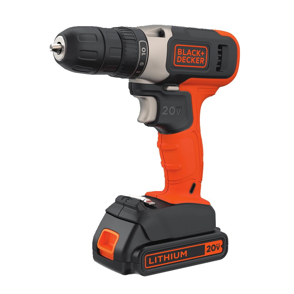 BLACK+DECKER 20-Volt MAX Lithium Cordless Drill, BCD702C1 - Image 1