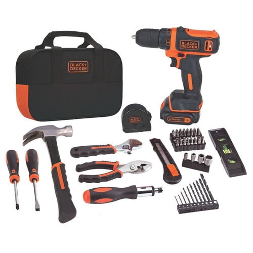BLACK+DECKER 12-Volt MAX Lithium Drill And 59-Piece Project Kit, BDCDD12PK Tool Sets - Image 1