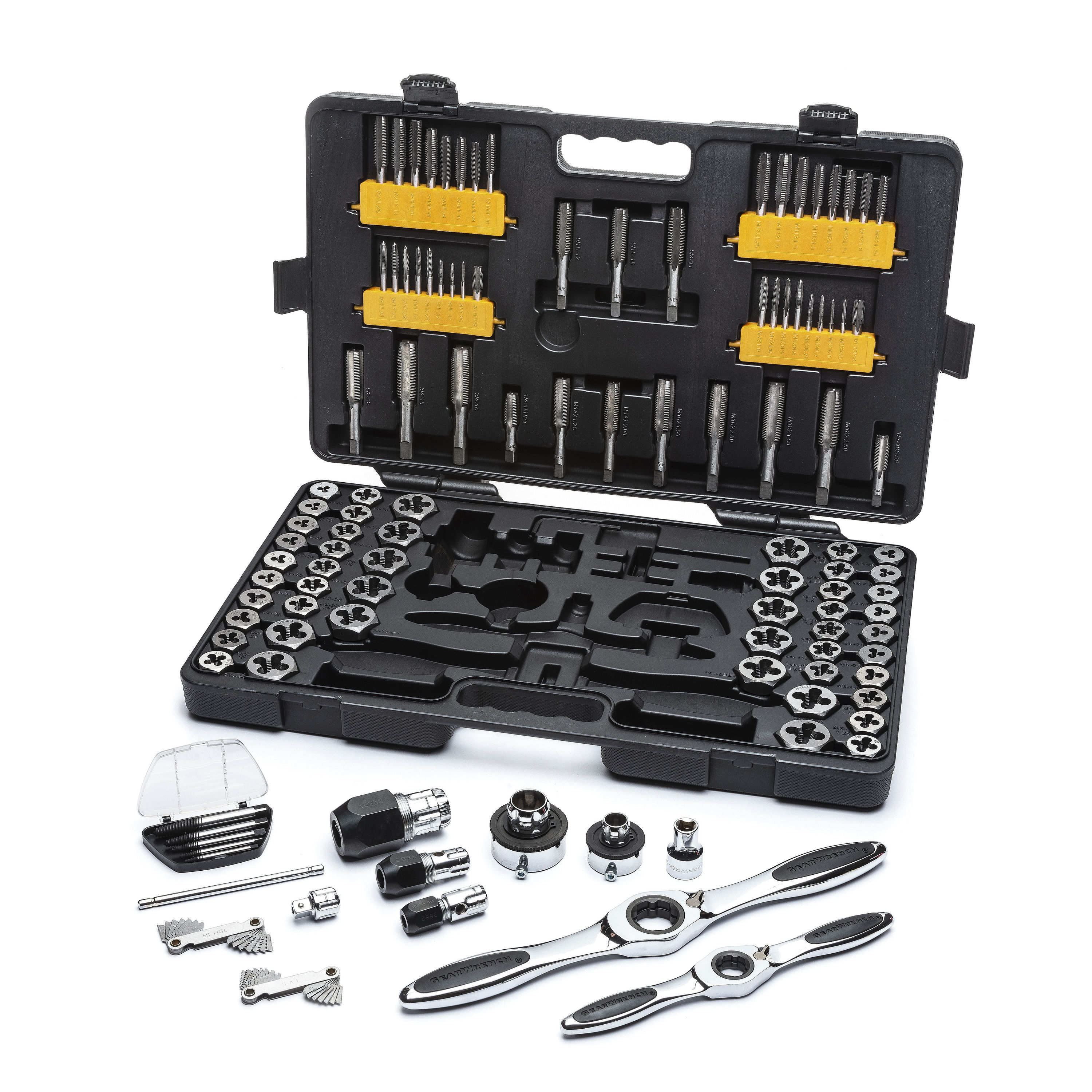 GEARWRENCH Tap and Die Drive Tool Set 114 pc. SAE/Metric Large Ratcheting - Image 1