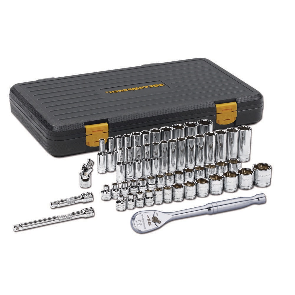 GEARWRENCH Mechanics SAE/Metric Tool Set 120XP 3/8in Drive 6 Point 56pc - Image 1