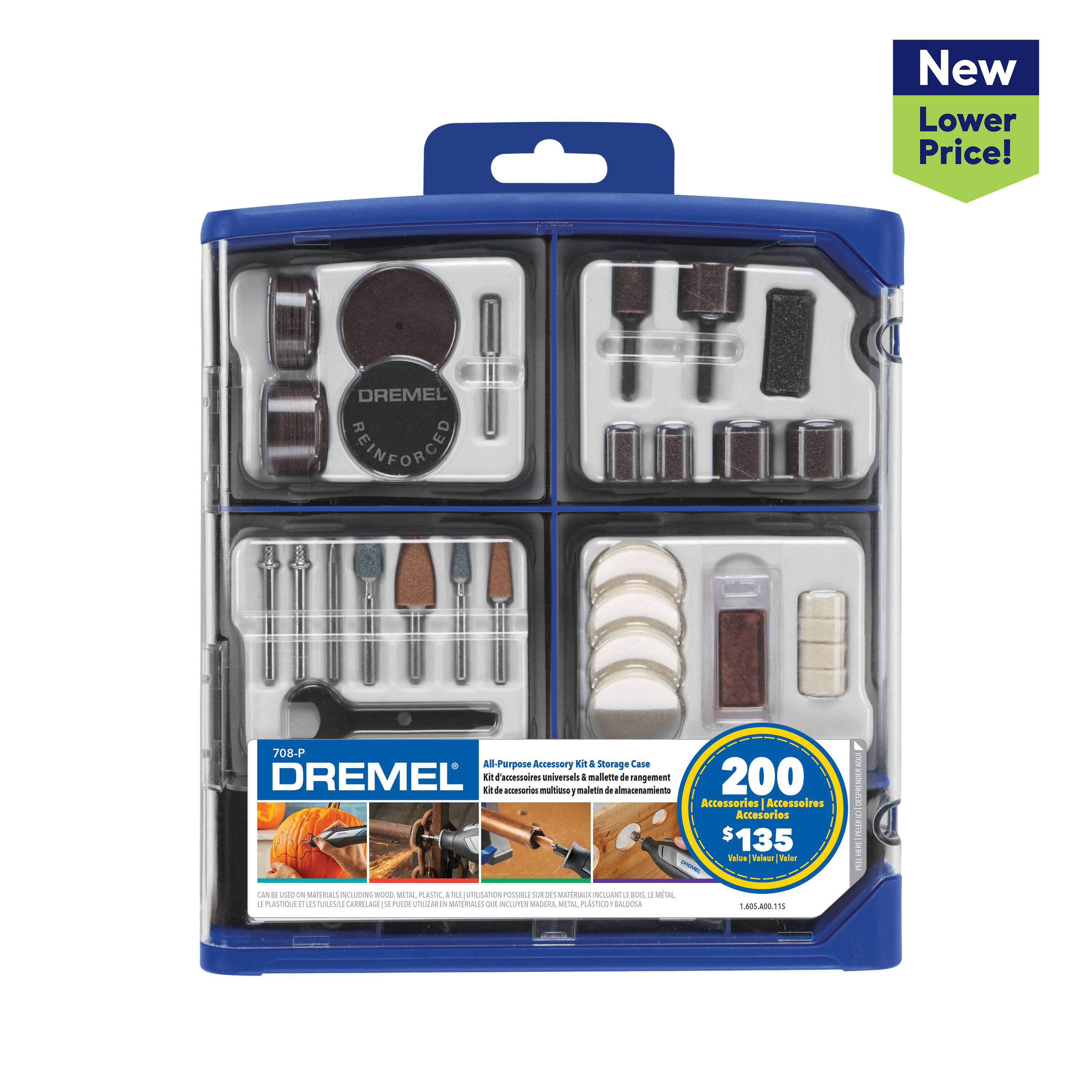 Dremel 200 -Piece Aluminum oxide Set Multipurpose Accessory kit Set - Image 1