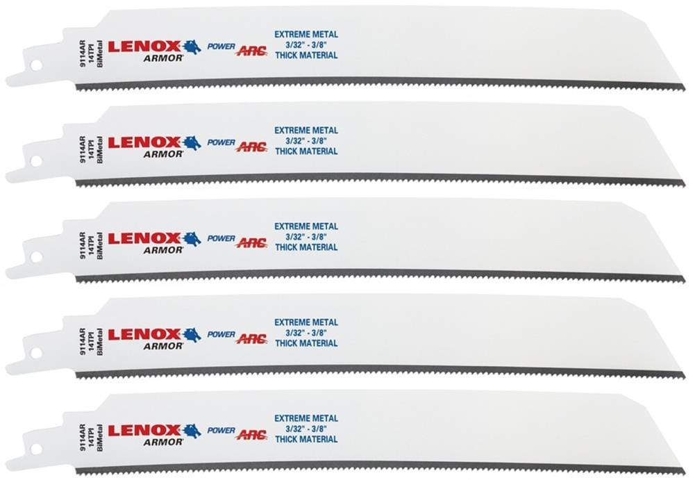 LENOX Bi-metal 9-in 14 TPI Metal cutting Reciprocating Saw Blade 5 -Pack - Image 1