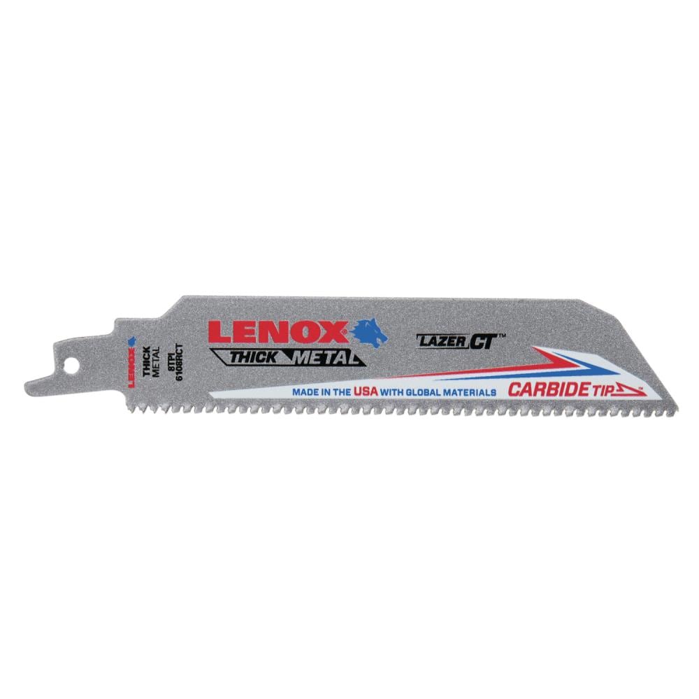 Lenox 6-in 8-TPI Carbide Tooth Reciprocating Saw Blade - Image 1