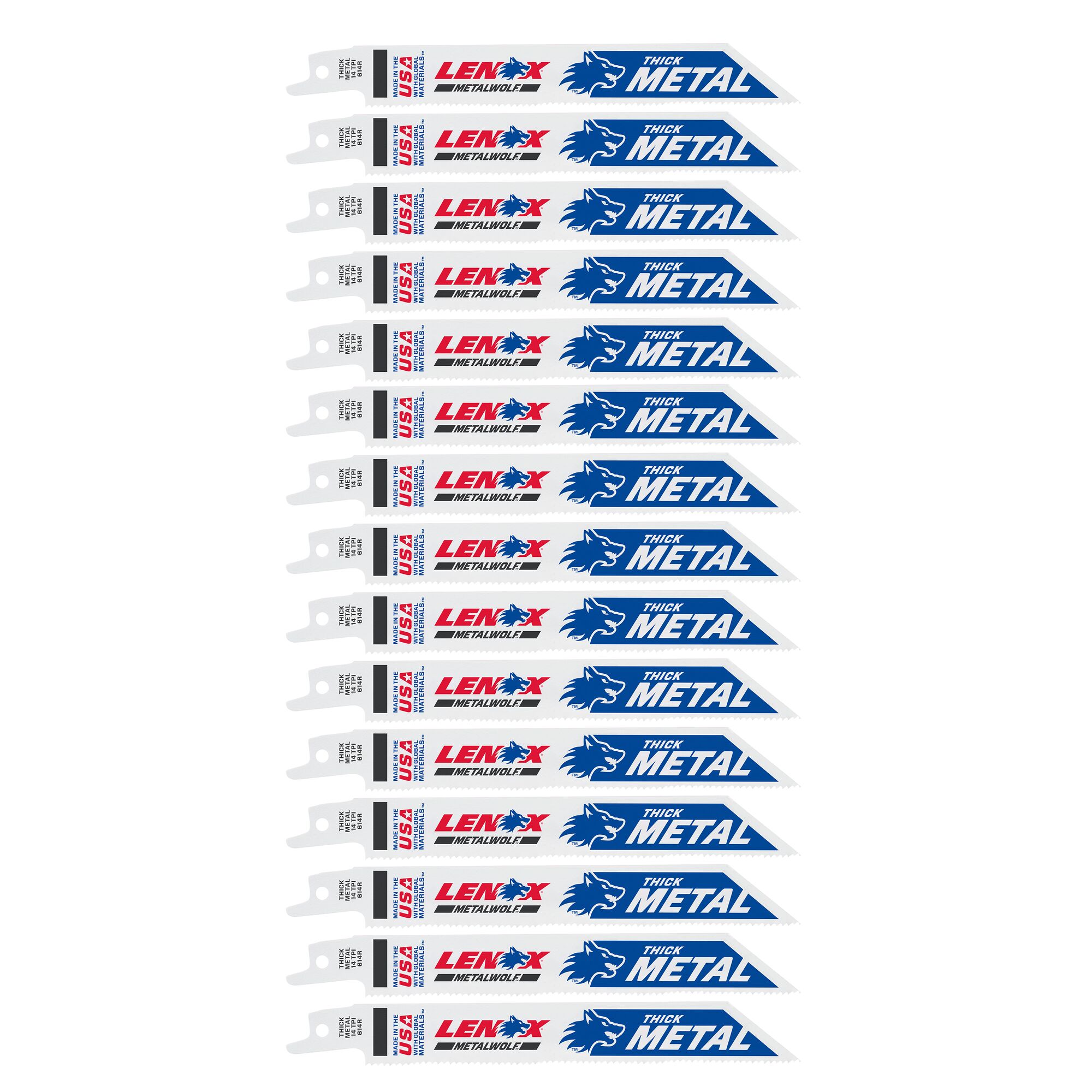LENOX Power blast Carbide Tooth 6-in 14 Tpi Metal Cutting Reciprocating Saw Blade (15-Pack) - Image 1