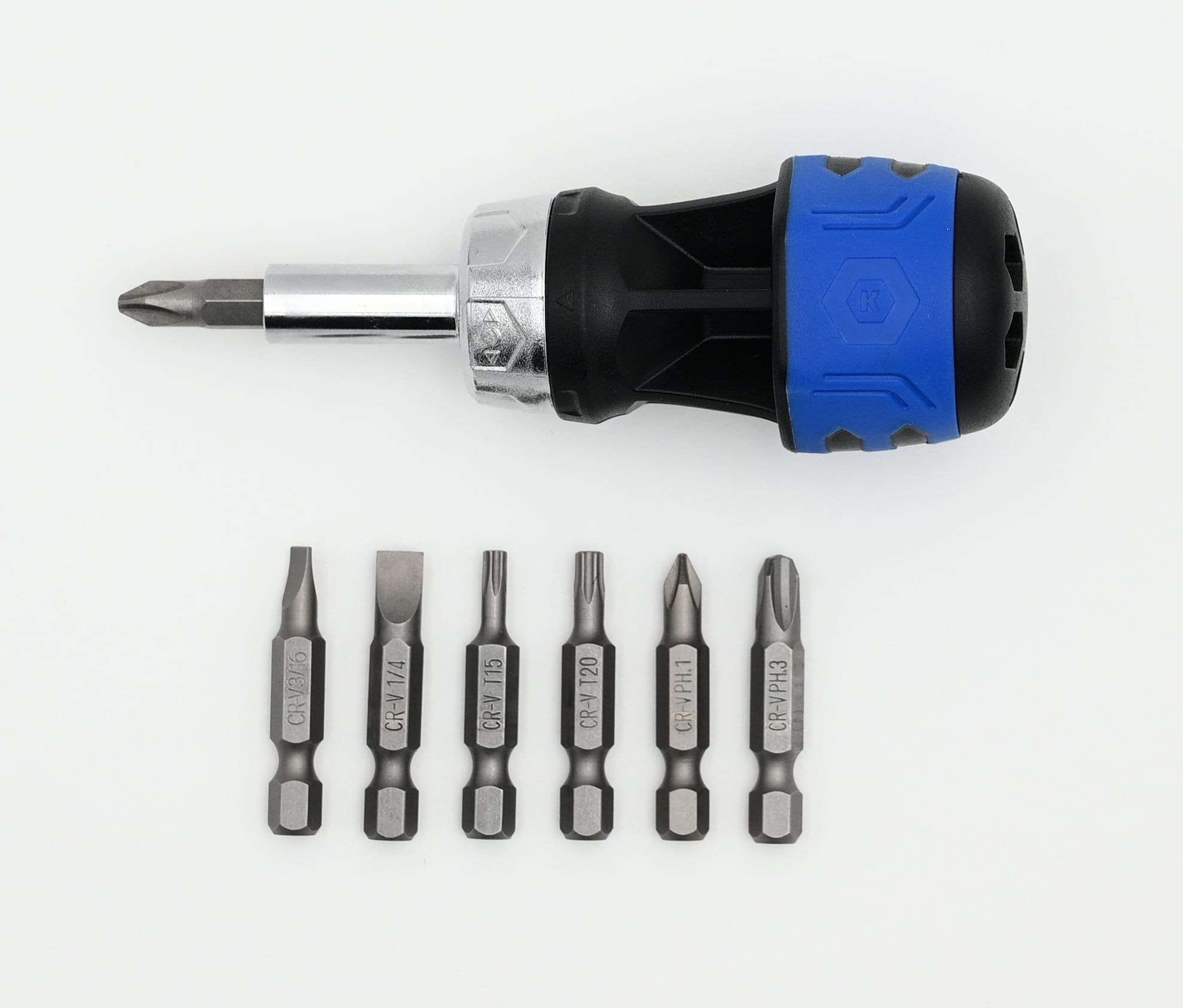 Kobalt Stubby 8 -Piece 2-in Ratcheting Multi-Bit Combination Tip Screwdriver Set - Image 1