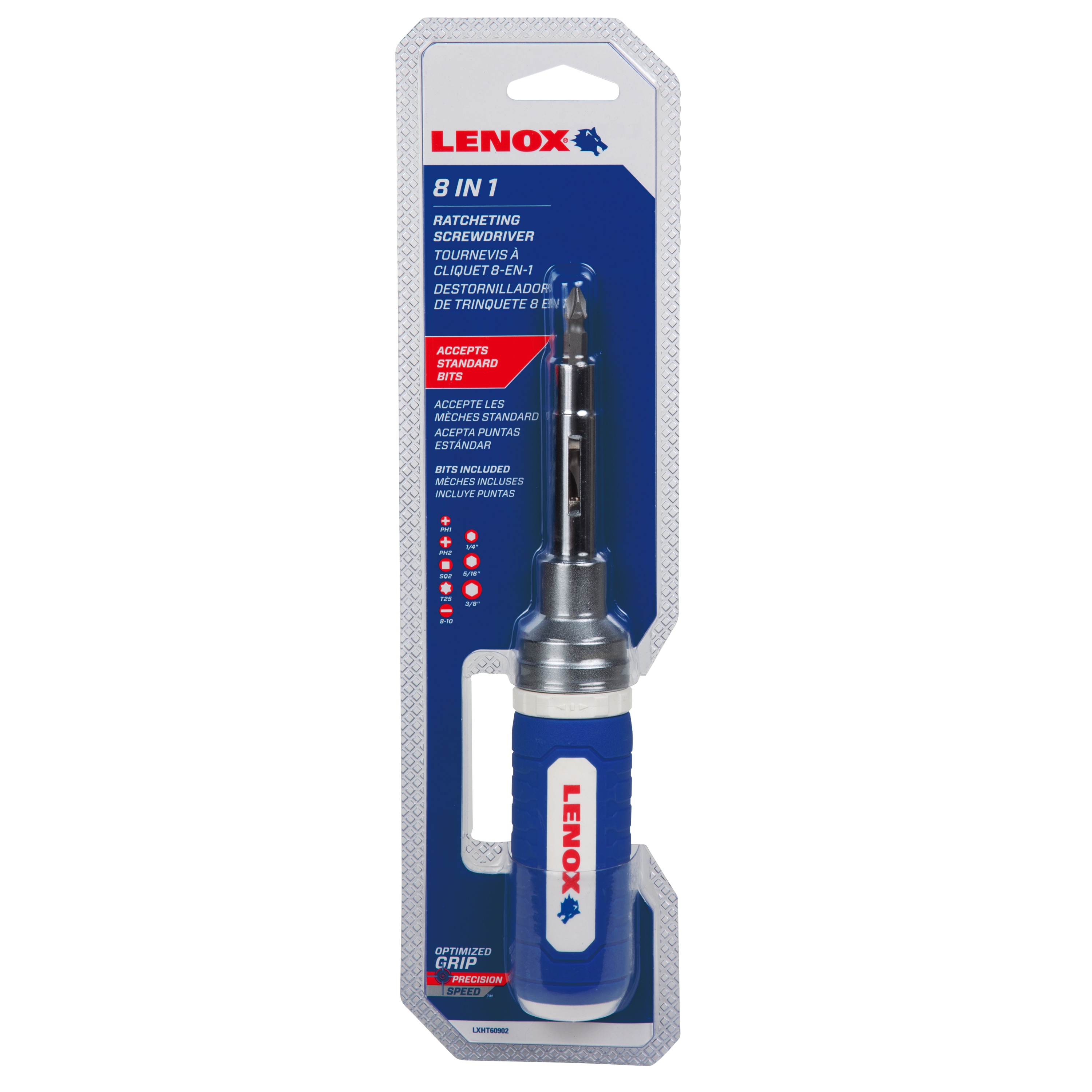LENOX 9 -Piece 3-in Magnetic Ratcheting Multi-Bit Screwdriver Set - Image 1