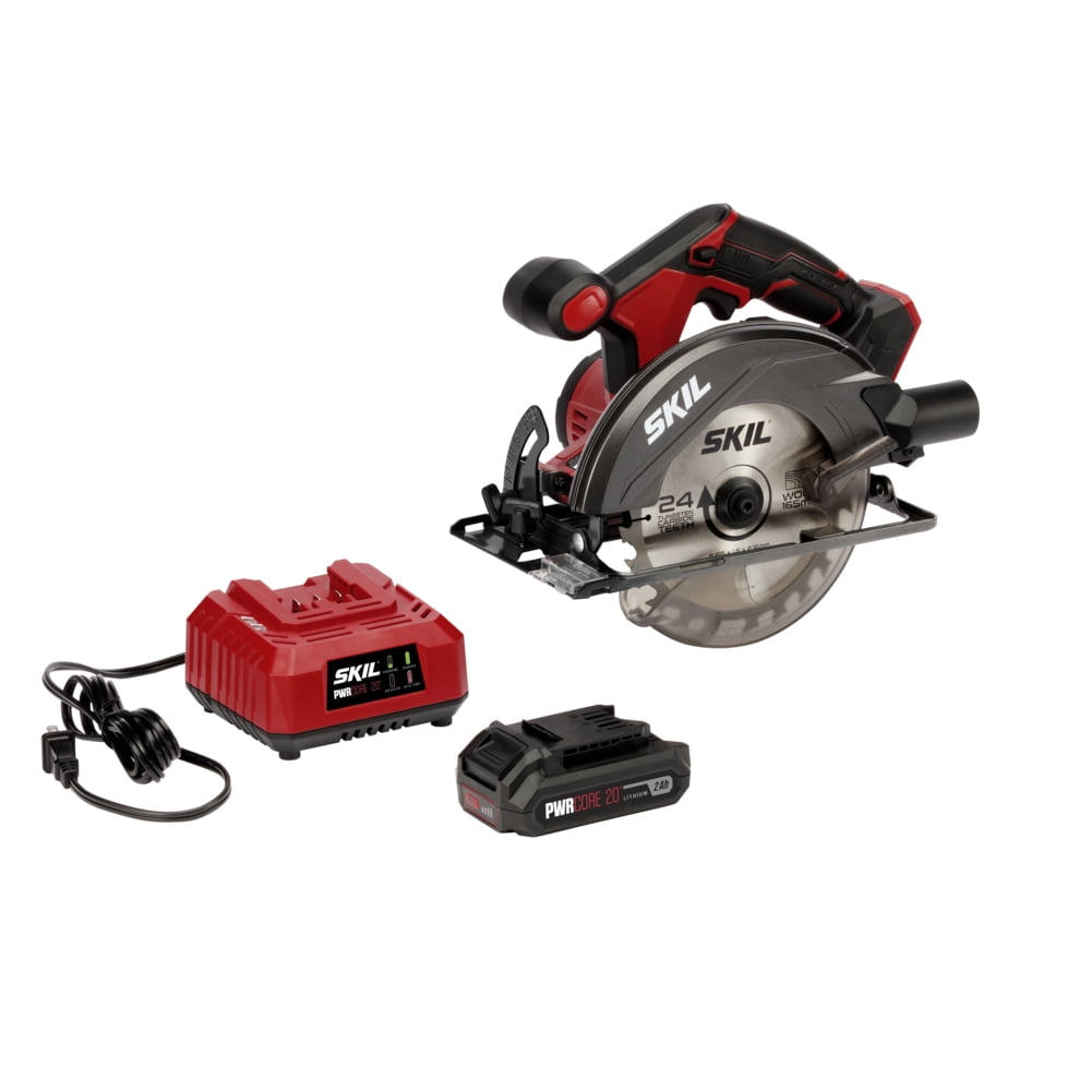 SKIL PWR CORE 20™ 20V 6-1/2-Inch Cordless Circular Saw, 2.0Ah Lithium Battery & Charger, CR540602 - Image 1