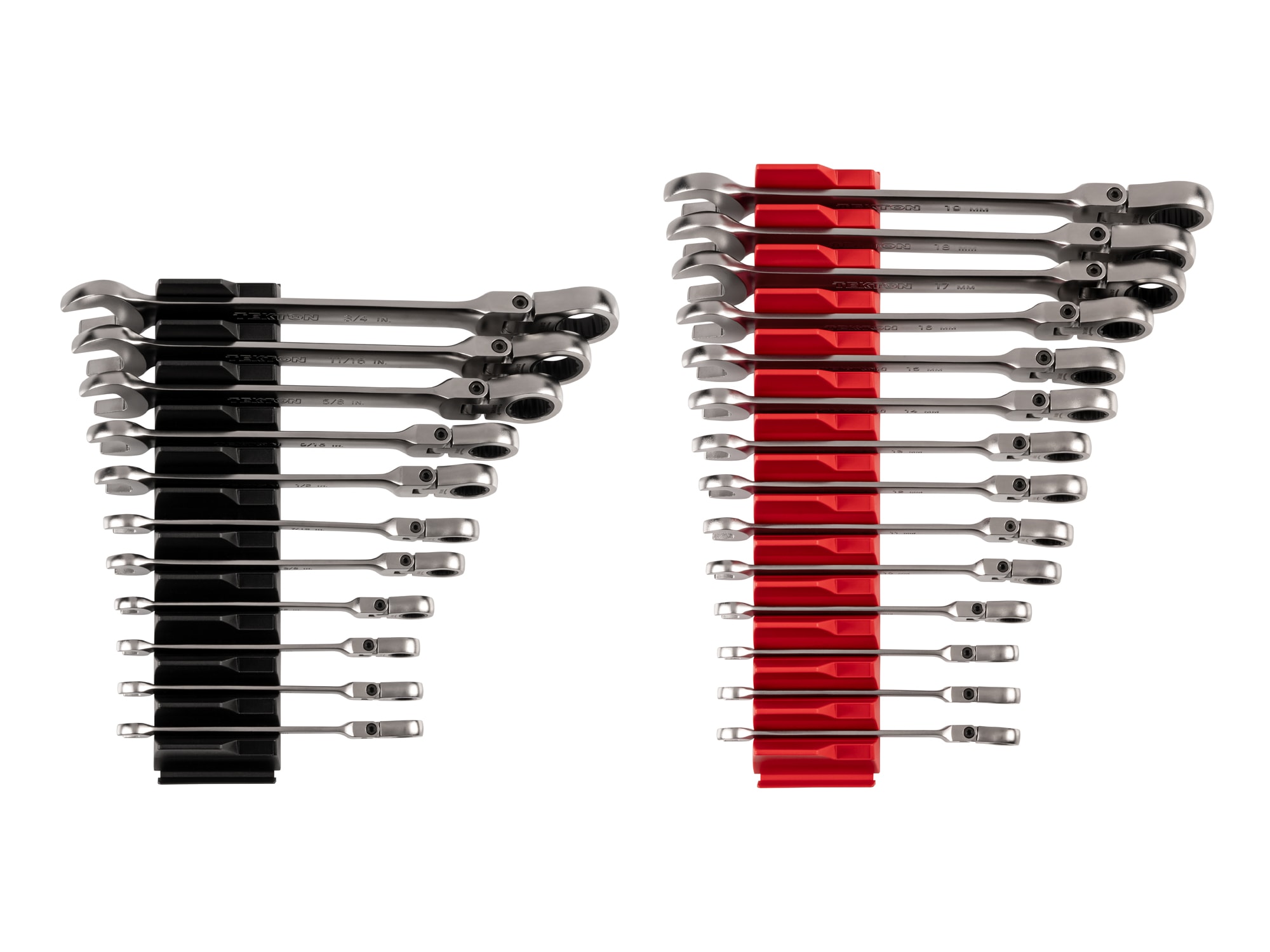 TEKTON 25 -Piece Set Metric and standard (SAE) Flexible Head Ratchet Wrench - Image 1