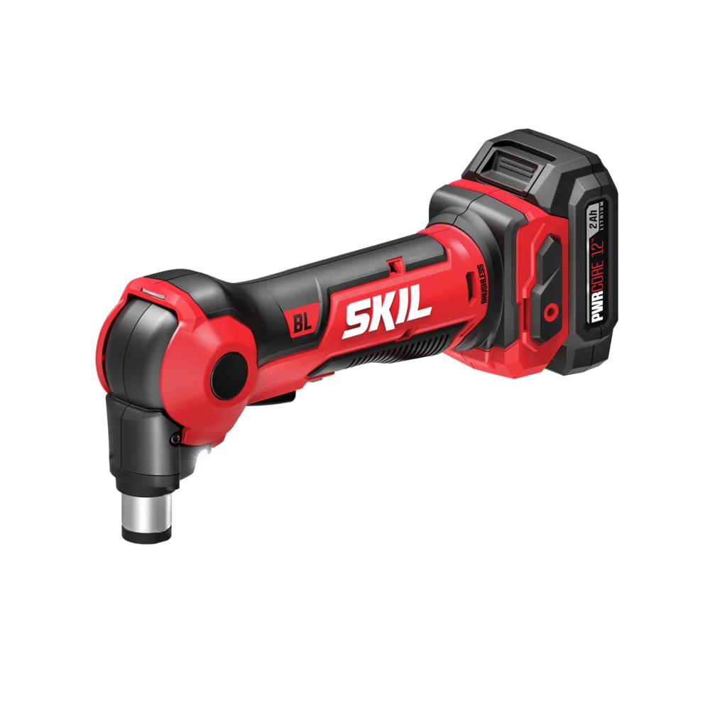 SKIL PWR CORE 12 Brushless 12V Auto Hammer Kit Including 2.0Ah Lithium Battery and PWR JUMP Charger - AH6552A-10, Red - Image 1