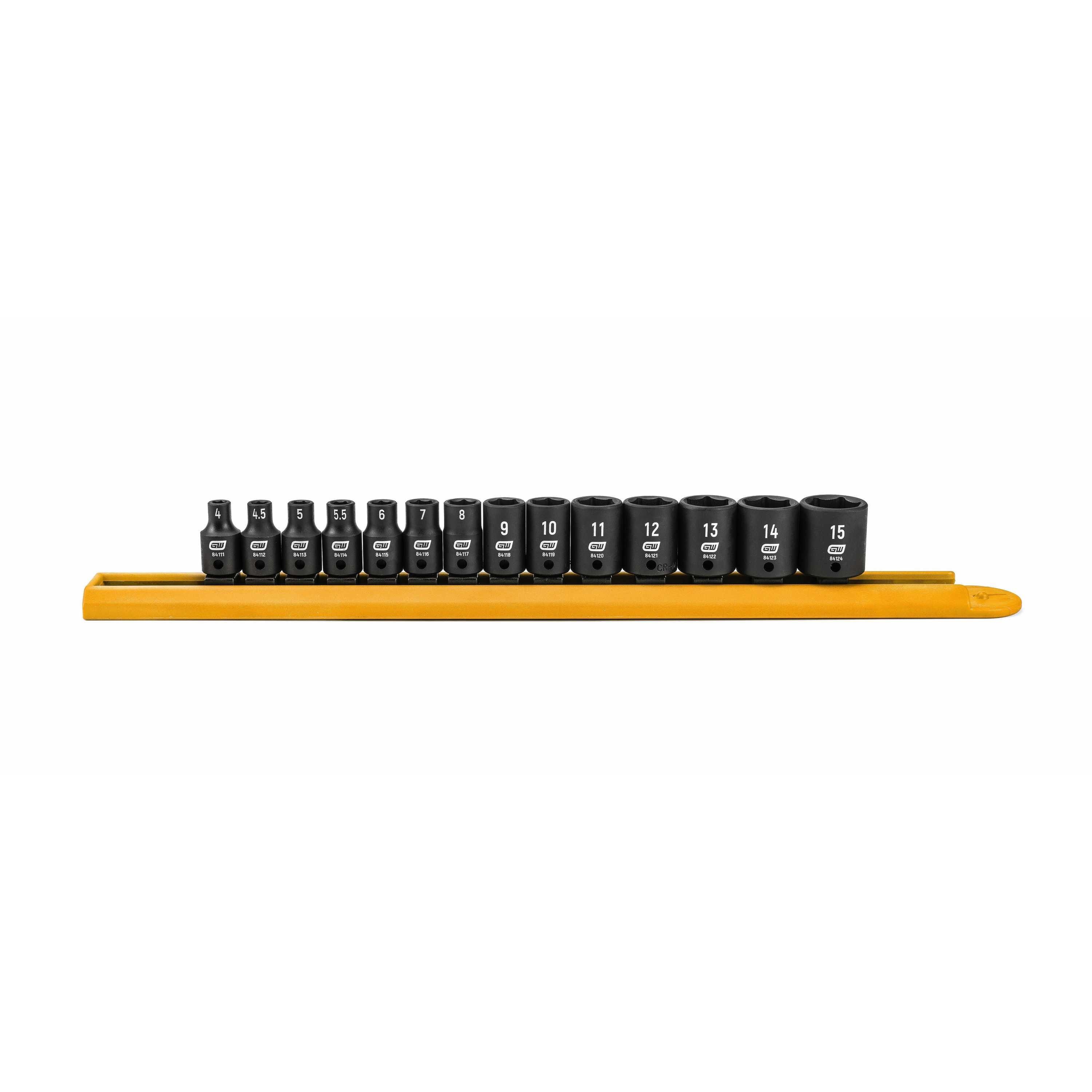 GEARWRENCH 14 -Piece Standard (SAE) 1/4-in Drive Set 6-point Impact Socket Set - Image 1