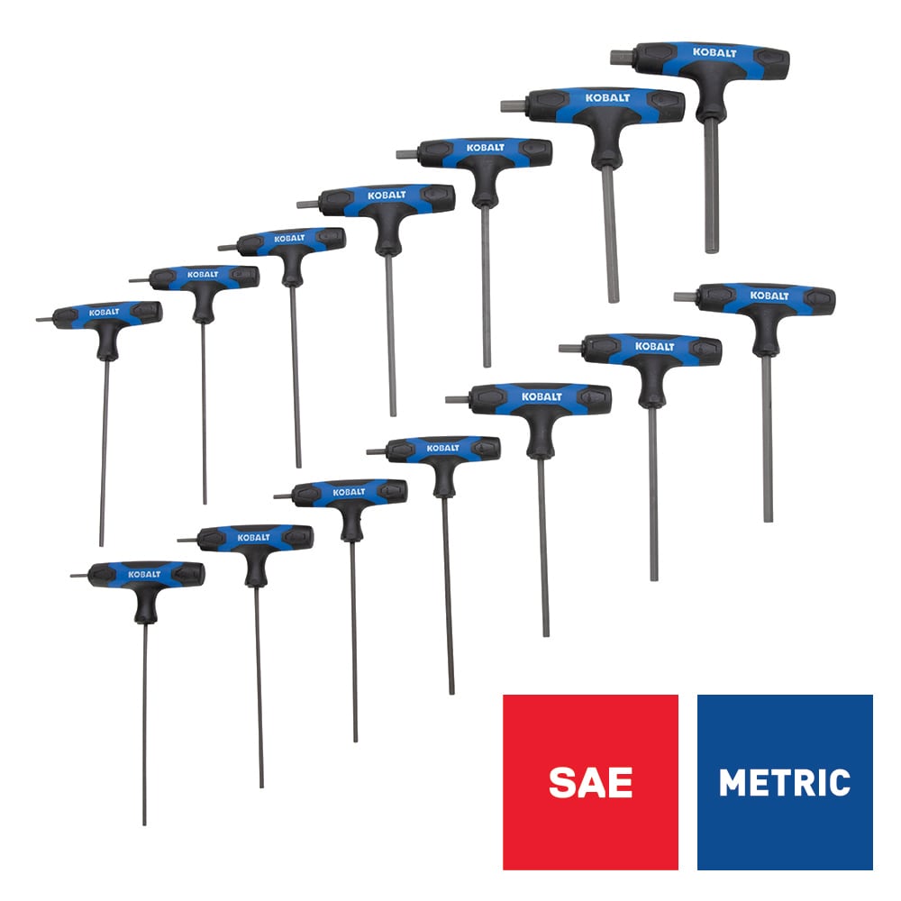 Kobalt Assorted T-Handle Metric and standard (SAE) 14 -Pieces Hex key set - Image 1