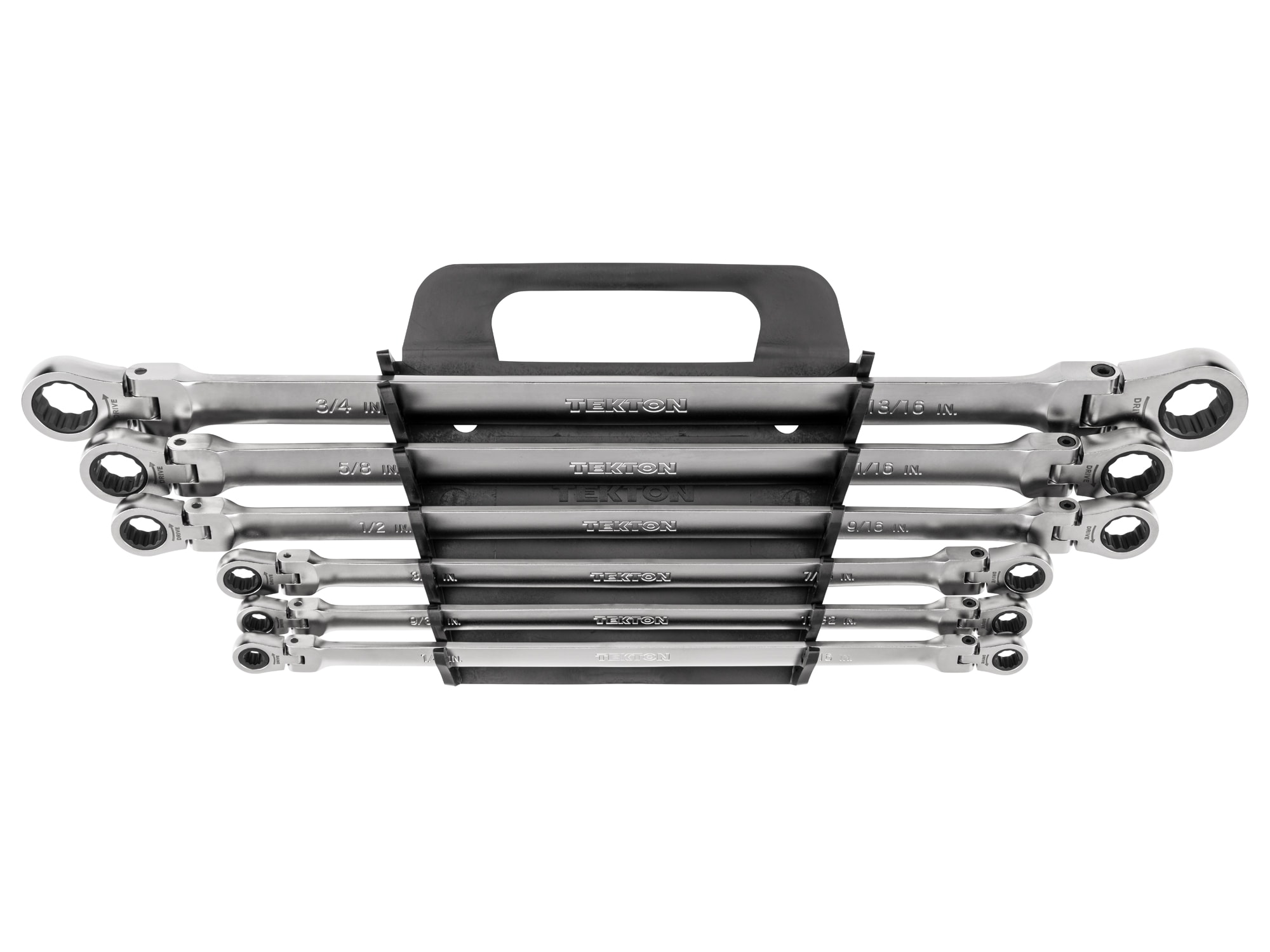 TEKTON 6 -Piece Set Standard (SAE) Flexible Head Ratchet Wrench - Image 1