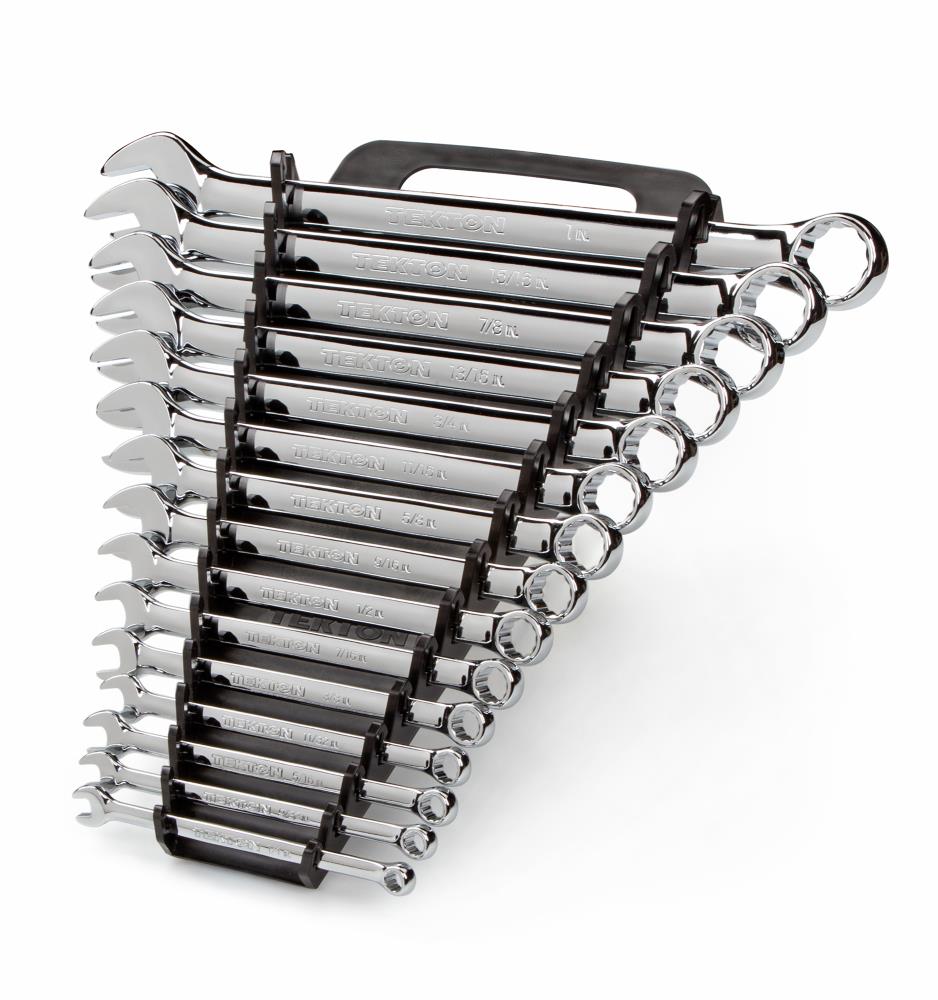 Tekton Combination Wrench Set with Holder, 15-Piece (1/4-1 Inch) - Image 1