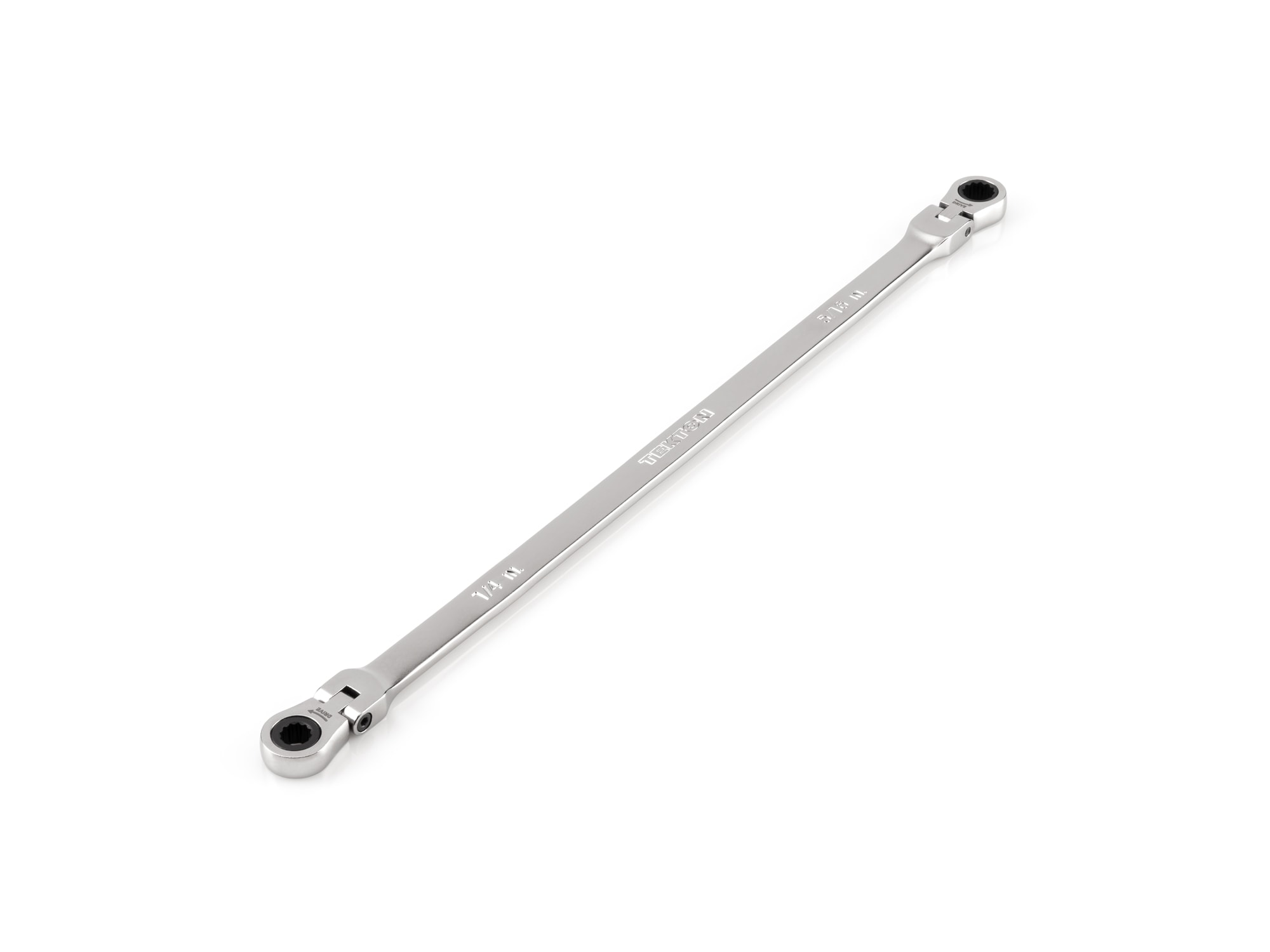 TEKTON 1/4-in x 5/16-in Standard (SAE) Flexible Head Ratchet Wrench - Image 1