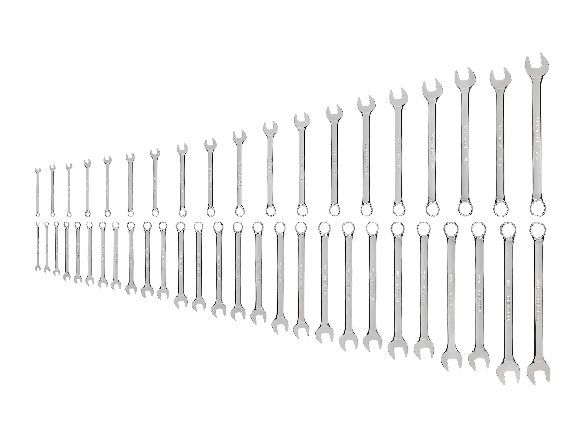 TEKTON 46 -Piece Set 12-point Metric and standard (SAE) Standard Combination Wrench (no case) - Image 1