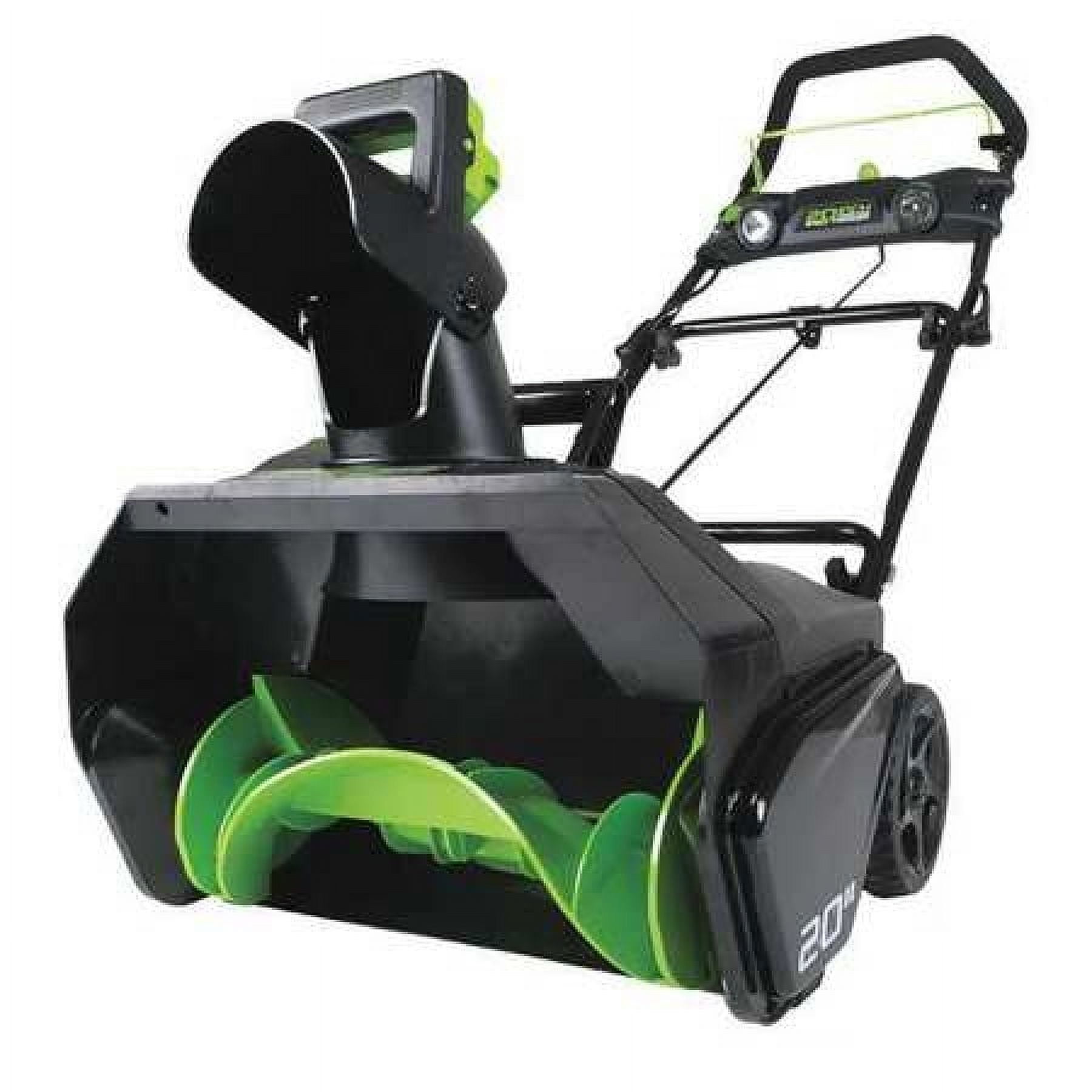 Greenworks Pro 80-Volt 20-inch Brushless Single-Stage Battery Powered Push Snow Blower with 2.0AH Battery and Charger - Image 1