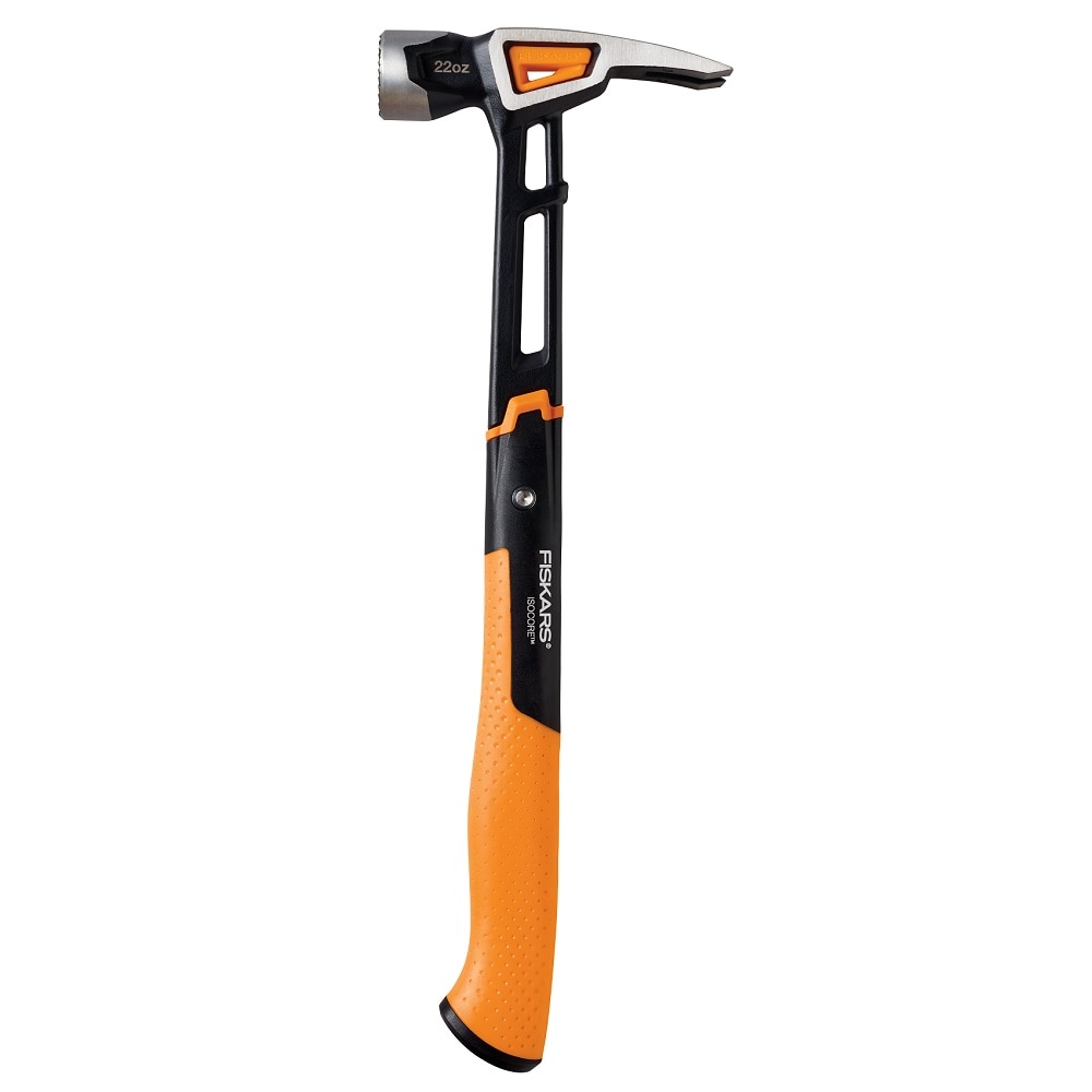 Fiskars PRO IsoCore 22 -oz Steel Head Steel Handle Drywall Framing hammer - Image 1