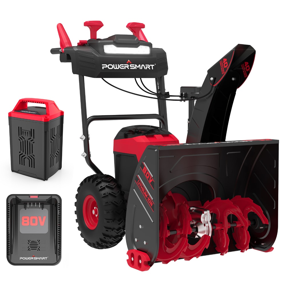 PowerSmart 80-volt 24-in Two-stage Self-propelled Battery Snow Blower 6 Ah (Battery Included) (Charger Included) - Image 1