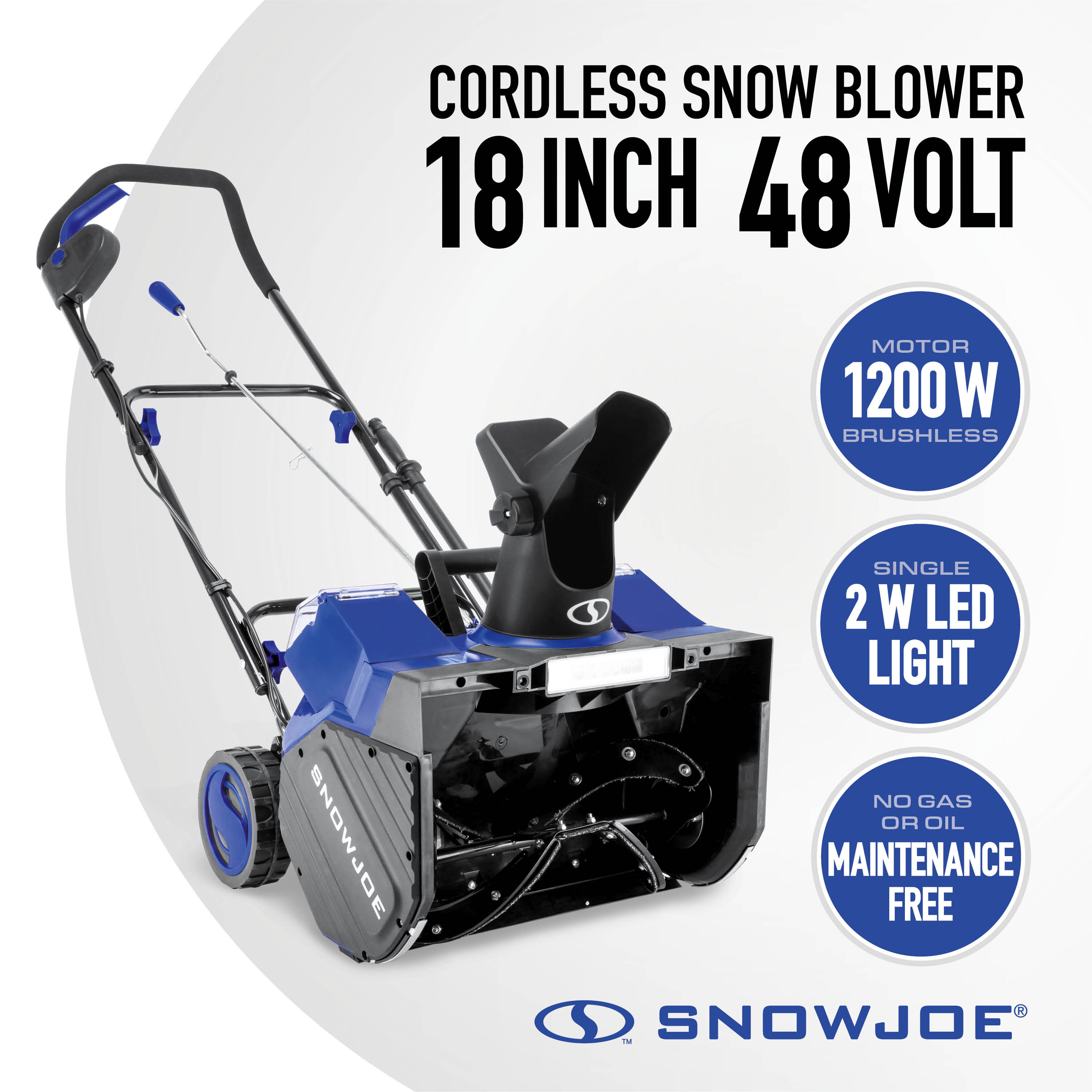 Snow Joe 48-Volt 4-Ah Cordless Snow Blower 2x4.0Ah 48-volt 18-in Single-stage Push Battery 4.0 Ah (Battery Included) - Image 1