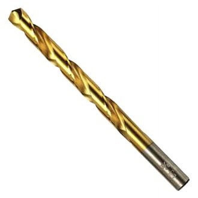 IRWIN 63909 - 9/64" Titanium Nitride HSS Straight Shank Fractional Drill Bit - Image 1