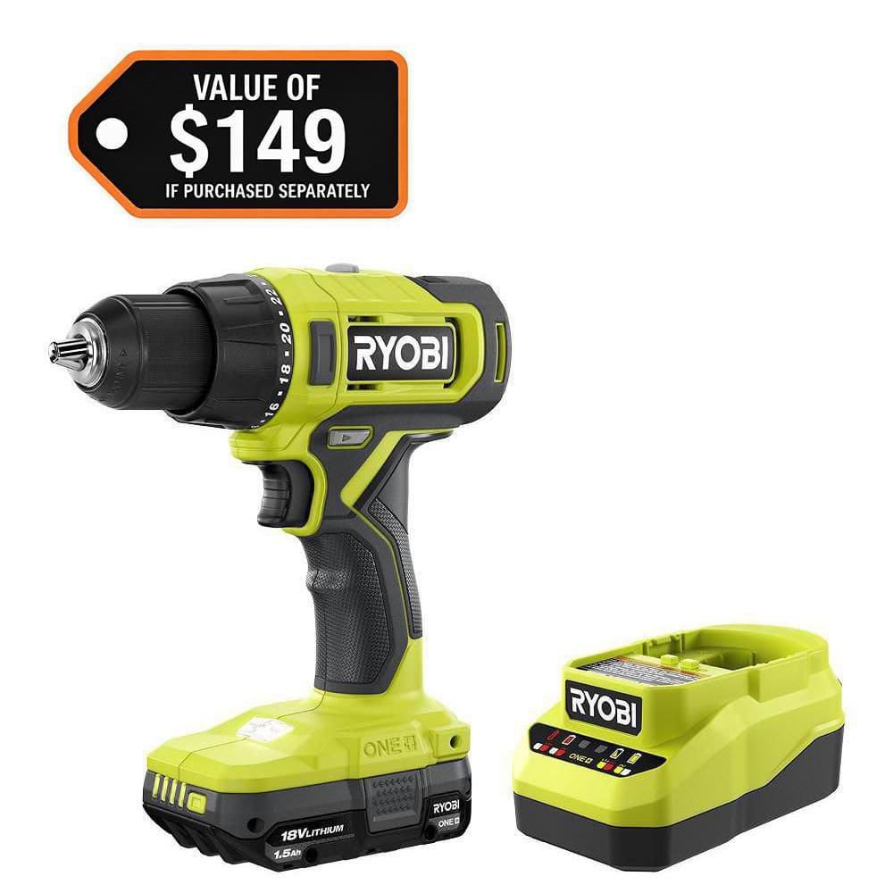 ONE+ 18V Cordless 1/2 in. Drill/Driver Kit with (1) 1.5 Ah Battery and Charger - Image 1