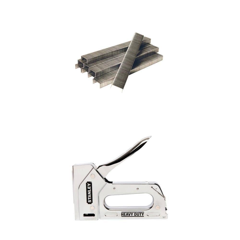 Heavy Duty Steel Staple Gun and 2,500 Units Heavy Duty Staple Assortments Combo - Image 1