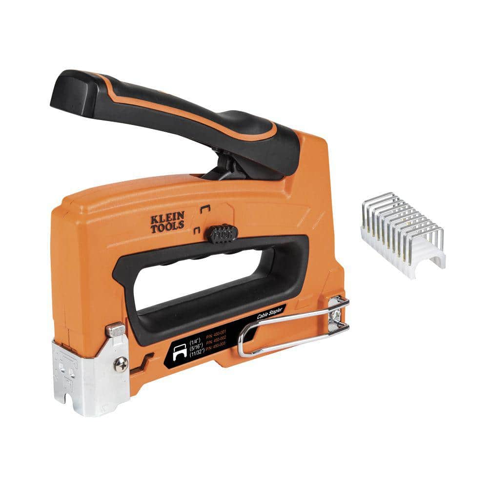 Loose Cable Stapler with 19/32 in. x 11/32 in. Insulated Staples (300-Pack) - Image 1