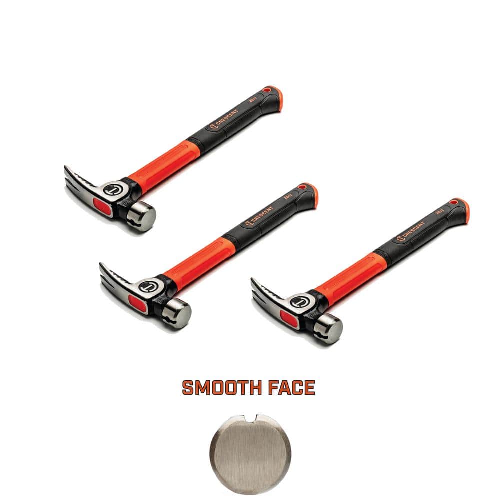 16 oz. Fiberglass General Purpose Hammer Contractors Pack (3-Piece) - Image 1